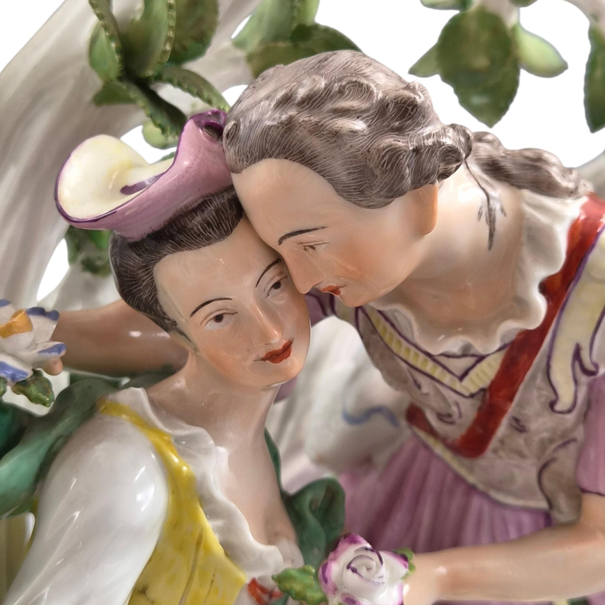 Niderviller Style Porcelain Love Letter Figurine Group 18th Century