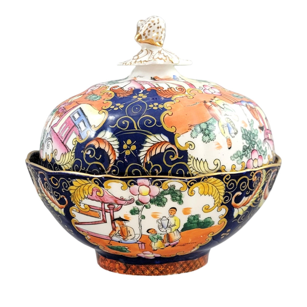 Mason’s Ironstone Covered Bowl Chinoiserie Pattern c.1820