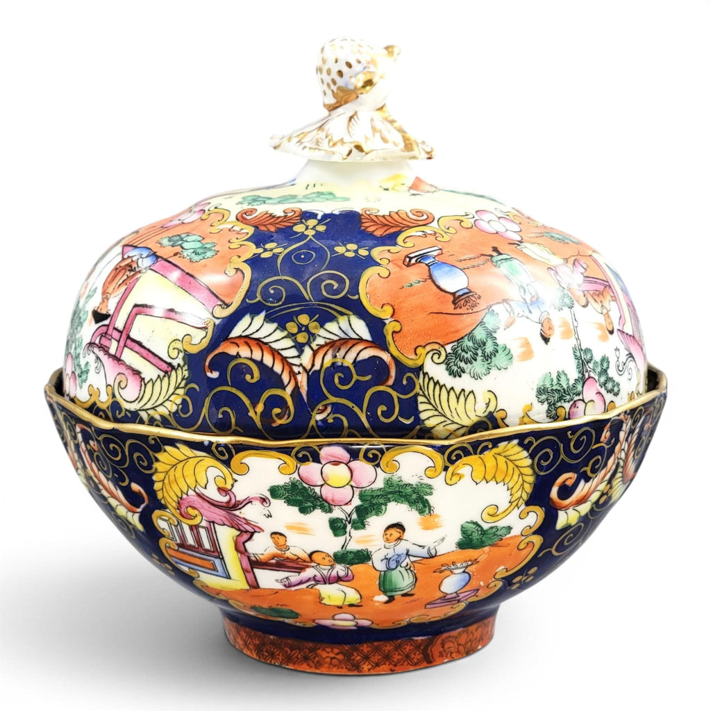 Mason’s Ironstone Covered Bowl Chinoiserie Pattern c.1820