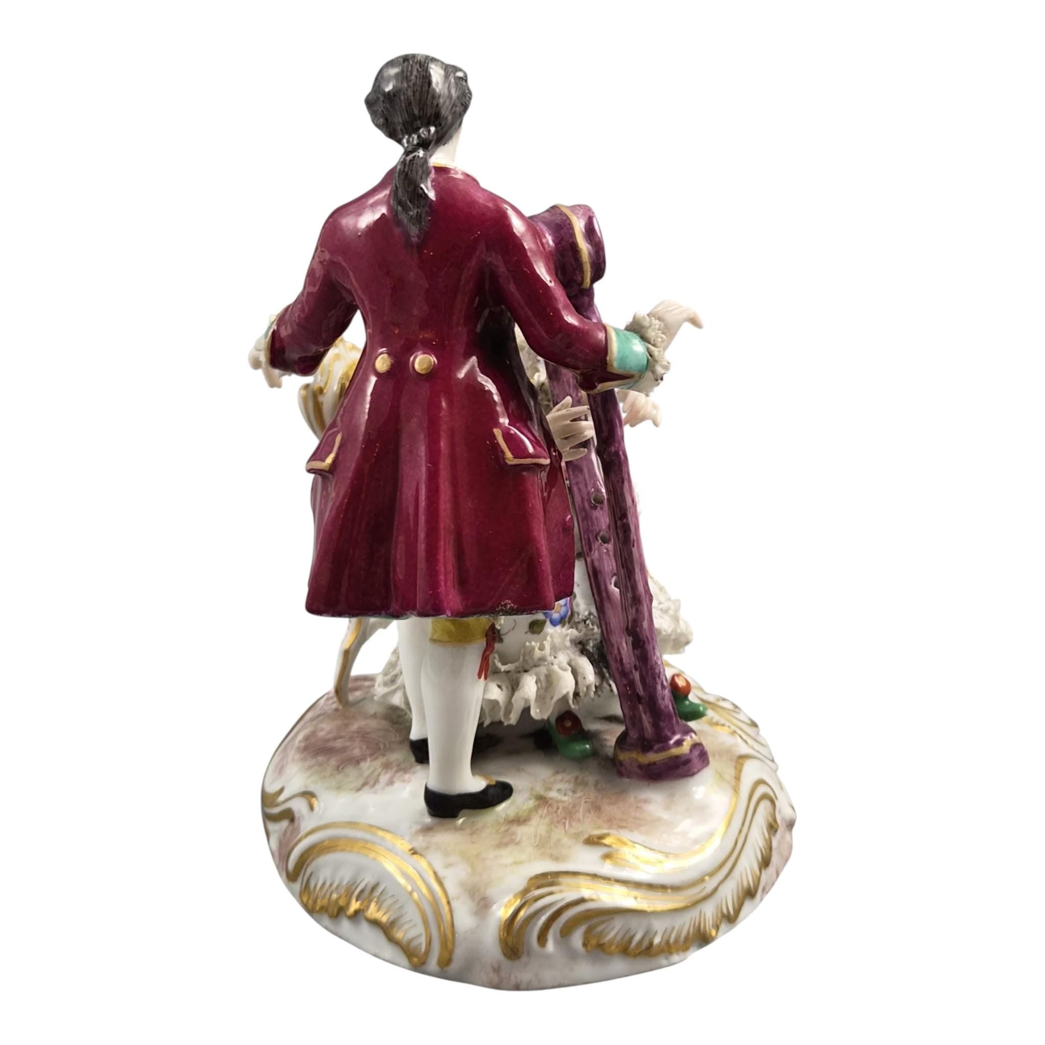 Bourdois & Bloch Paris Porcelain Lace Musical Couple c.1868–1887