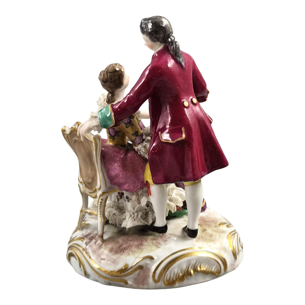 Bourdois & Bloch Paris Porcelain Lace Musical Couple c.1868–1887