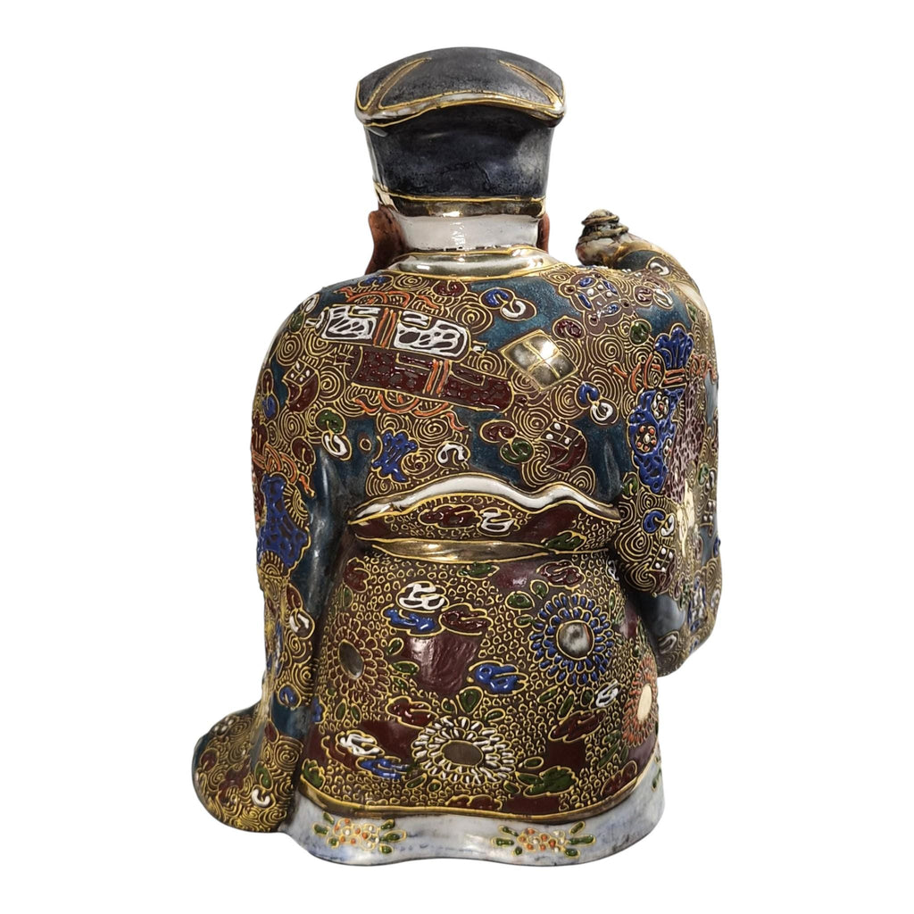 Rare Japanese Kutani Jurojin figure Meiji porcelain God of Longevity c. 1880–1910