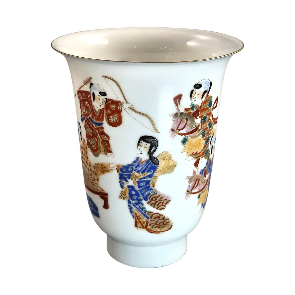 Antique Japanese Eggshell Porcelain Beaker Vase, Hichozan Shinpo, c.1860–1880