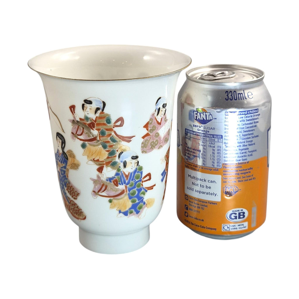 Antique Japanese Eggshell Porcelain Beaker Vase, Hichozan Shinpo, c.1860–1880