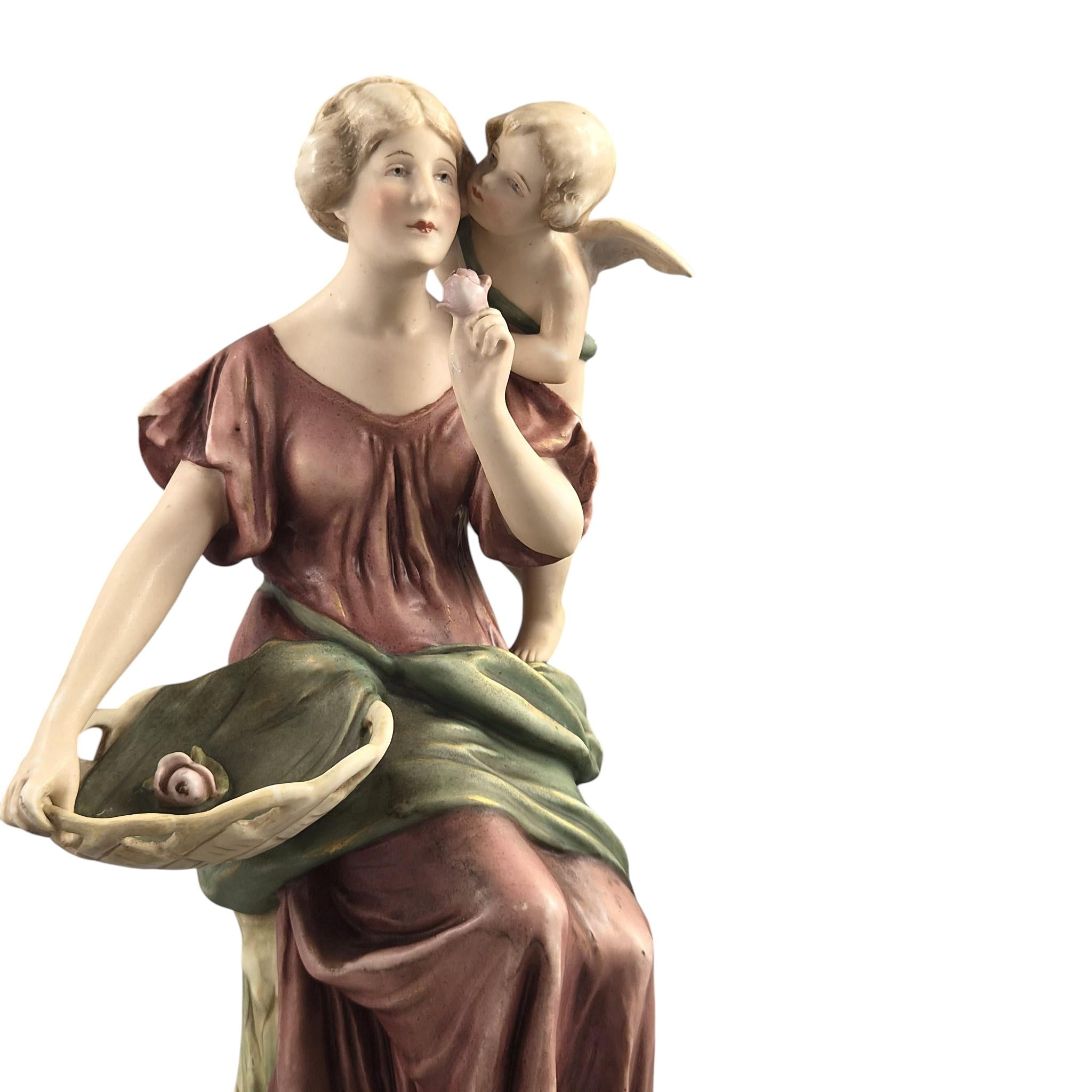 Royal Dux Art Nouveau Figures by H. Schubert, 1912