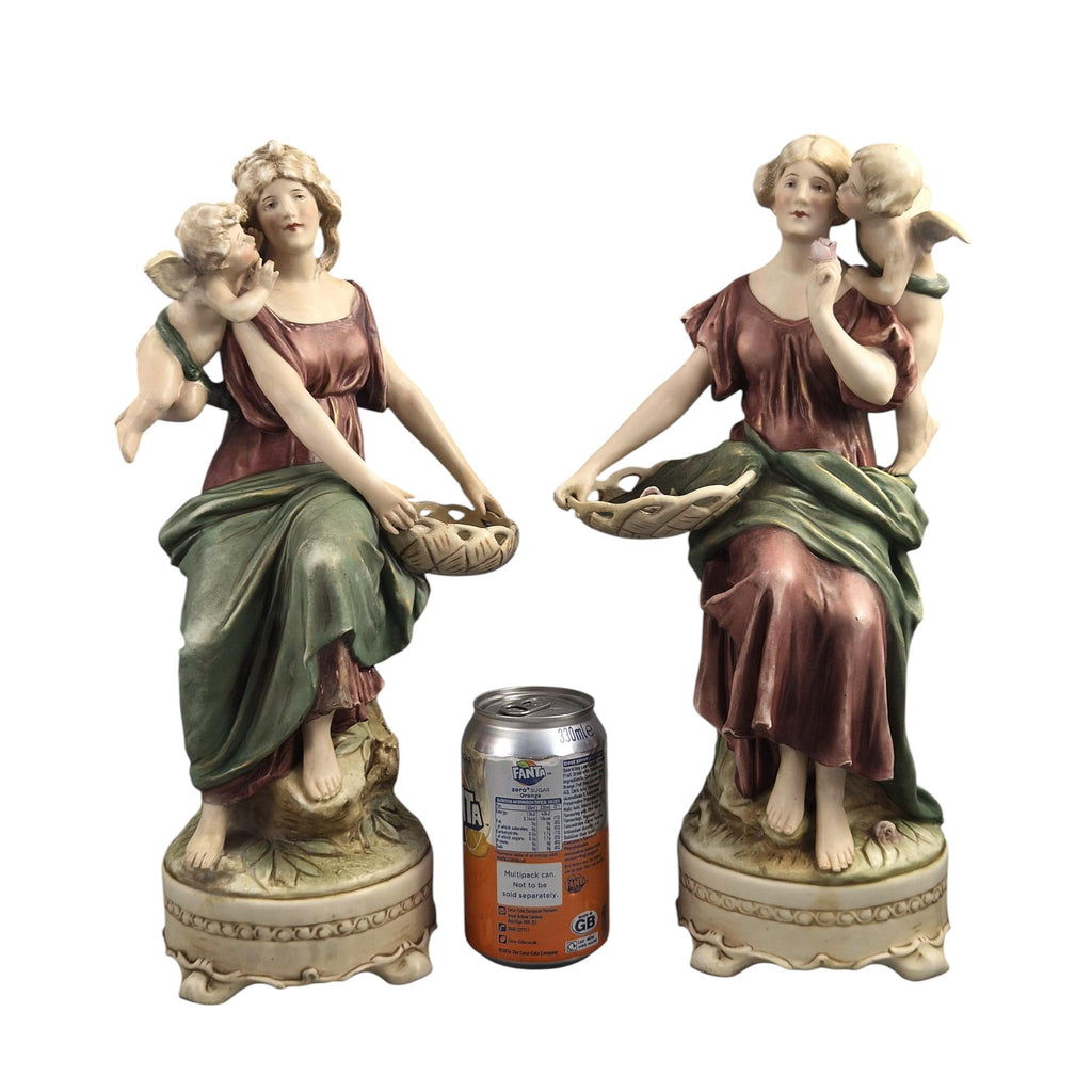 Royal Dux Art Nouveau Figures by H. Schubert, 1912
