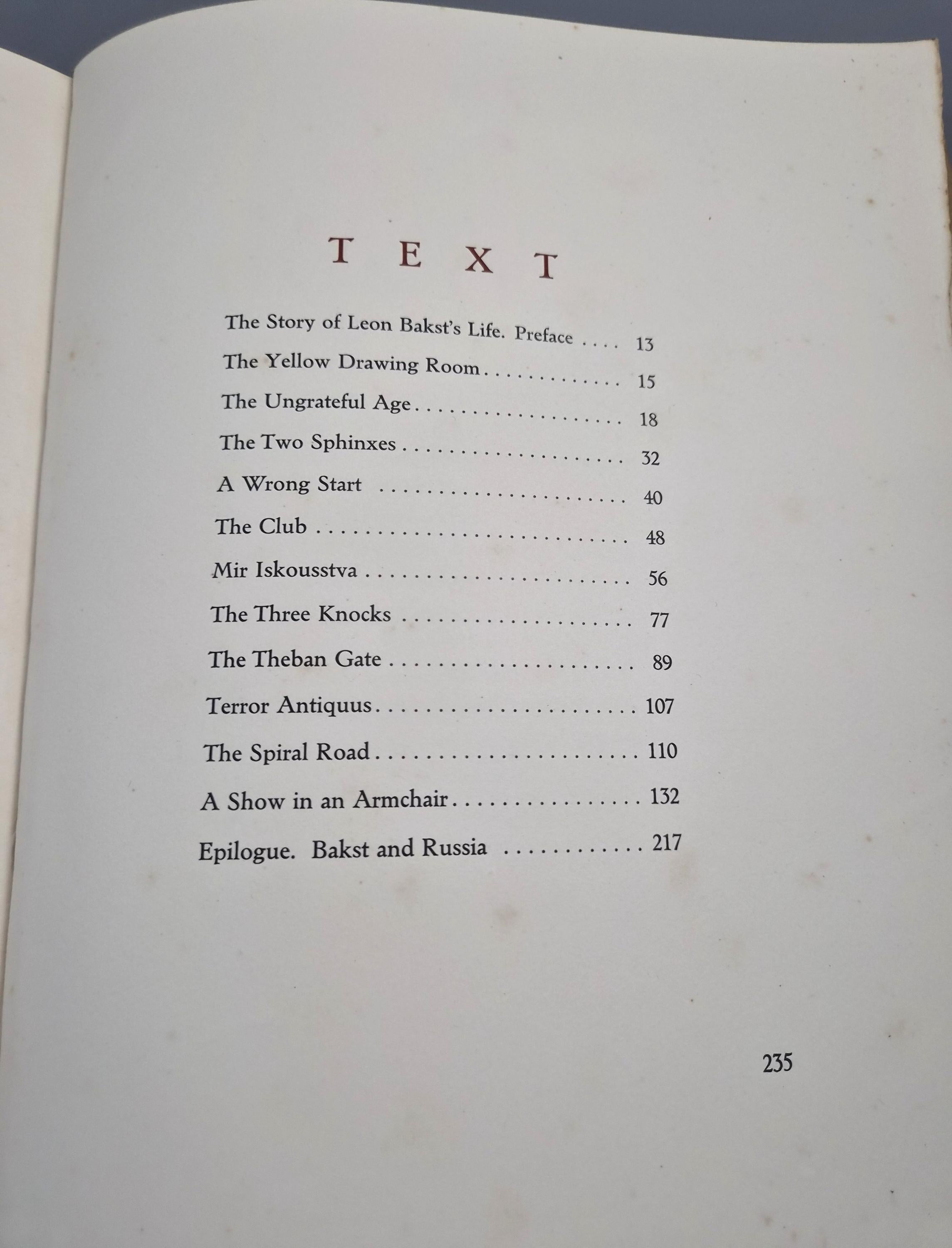Léon Bakst the story of his life true first edition Berlin 1922 copy 11/600 original slipcase inscribed Wladimir Poliakoff