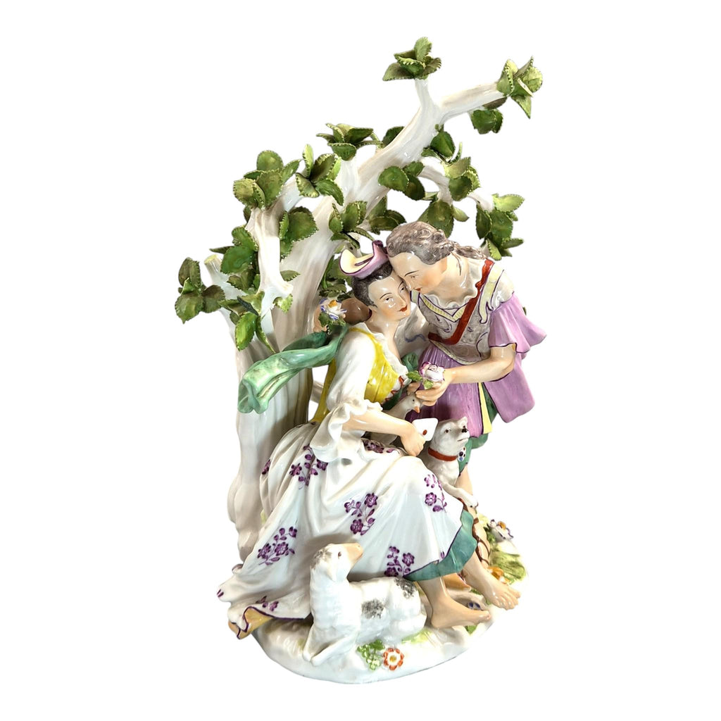 Niderviller Style Porcelain Love Letter Figurine Group 18th Century