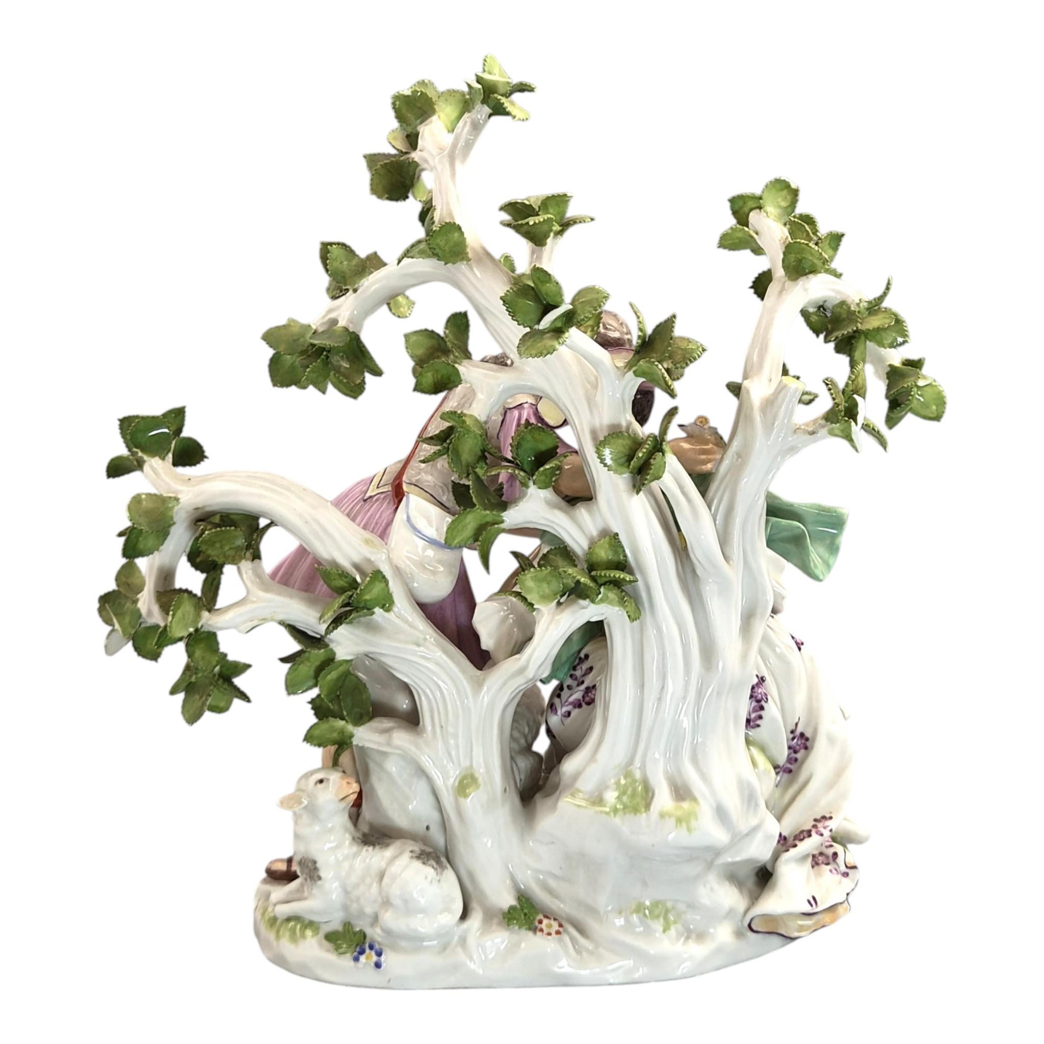 Niderviller Style Porcelain Love Letter Figurine Group 18th Century