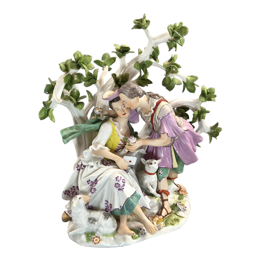Niderviller Style Porcelain Love Letter Figurine Group 18th Century