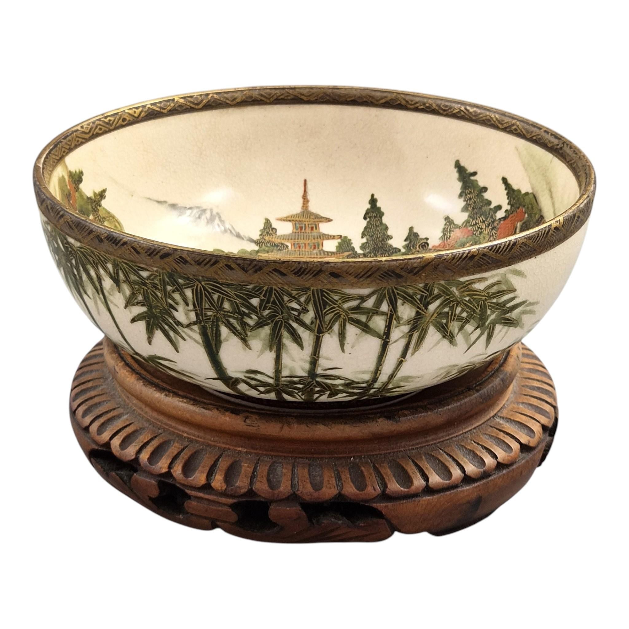 Fine Meiji Japanese Satsuma Bowl Signed Gyokkō, c. 1890–1910