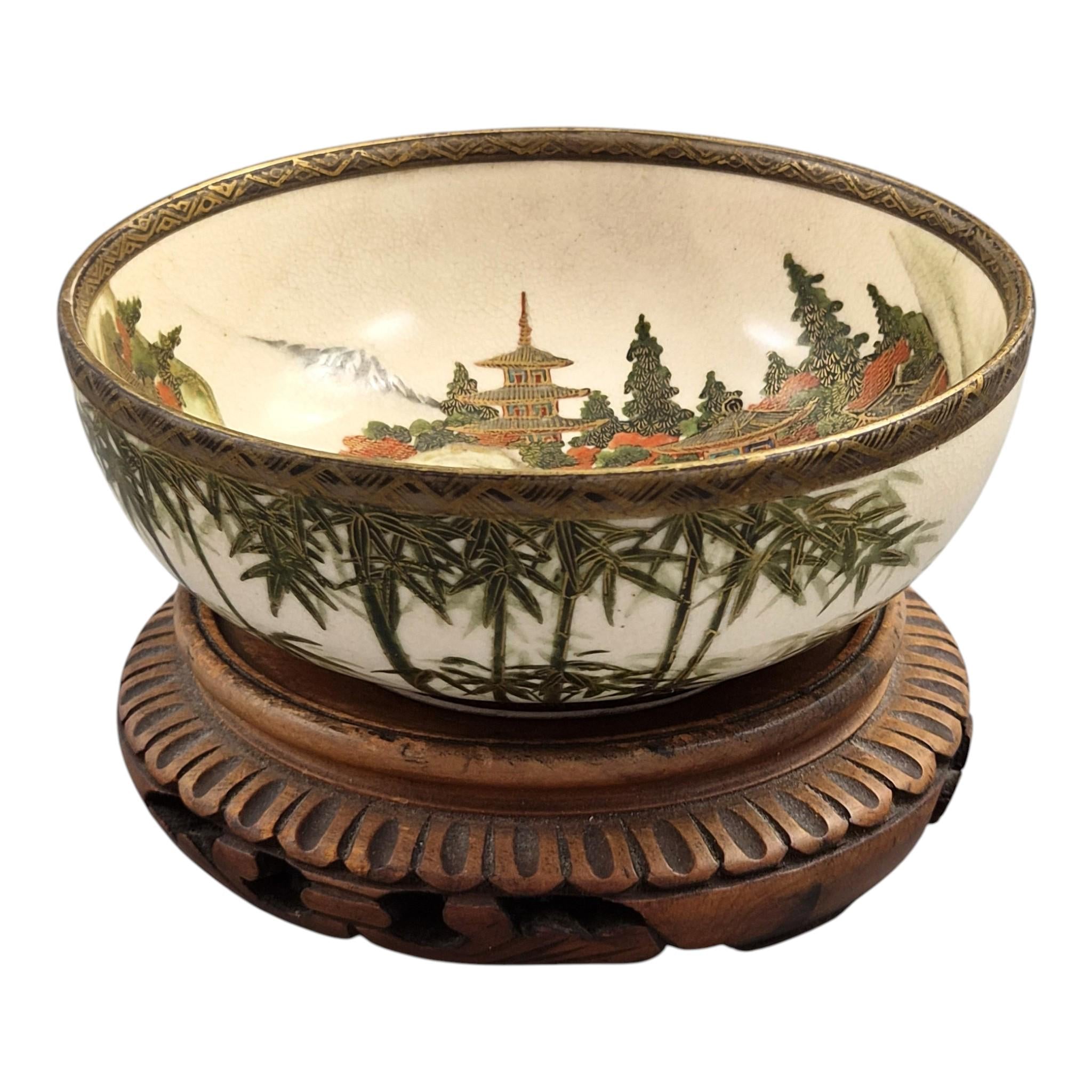 Fine Meiji Japanese Satsuma Bowl Signed Gyokkō, c. 1890–1910