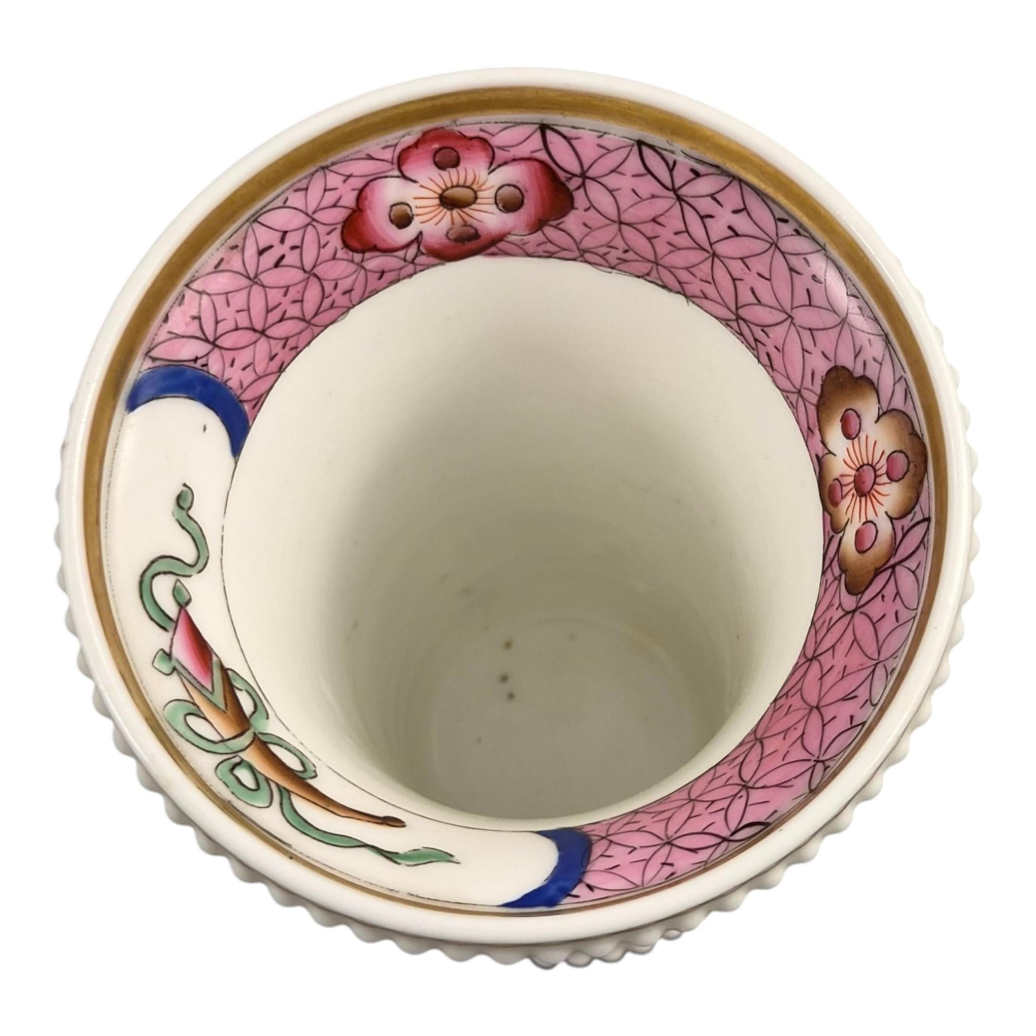 Rare Spode Regency Spill Vase with Mandarin Ducks, circa 1820–1825