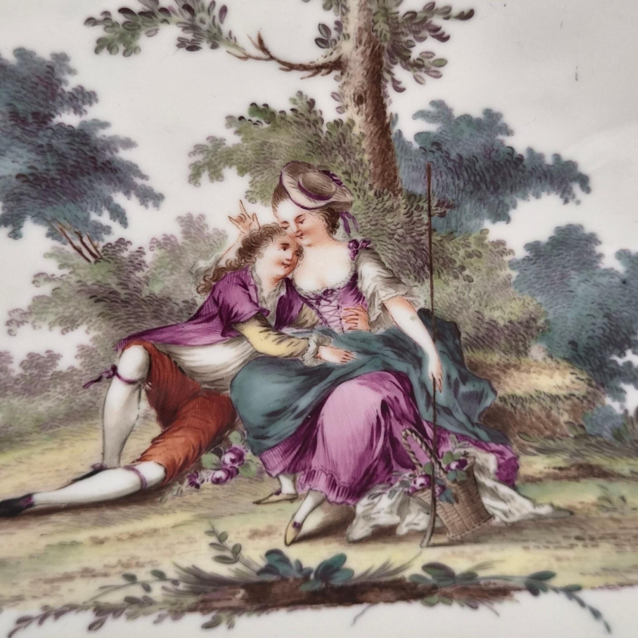 18th Century Marseille Porcelain Tray Attributed to Joseph-Gaspard Robert