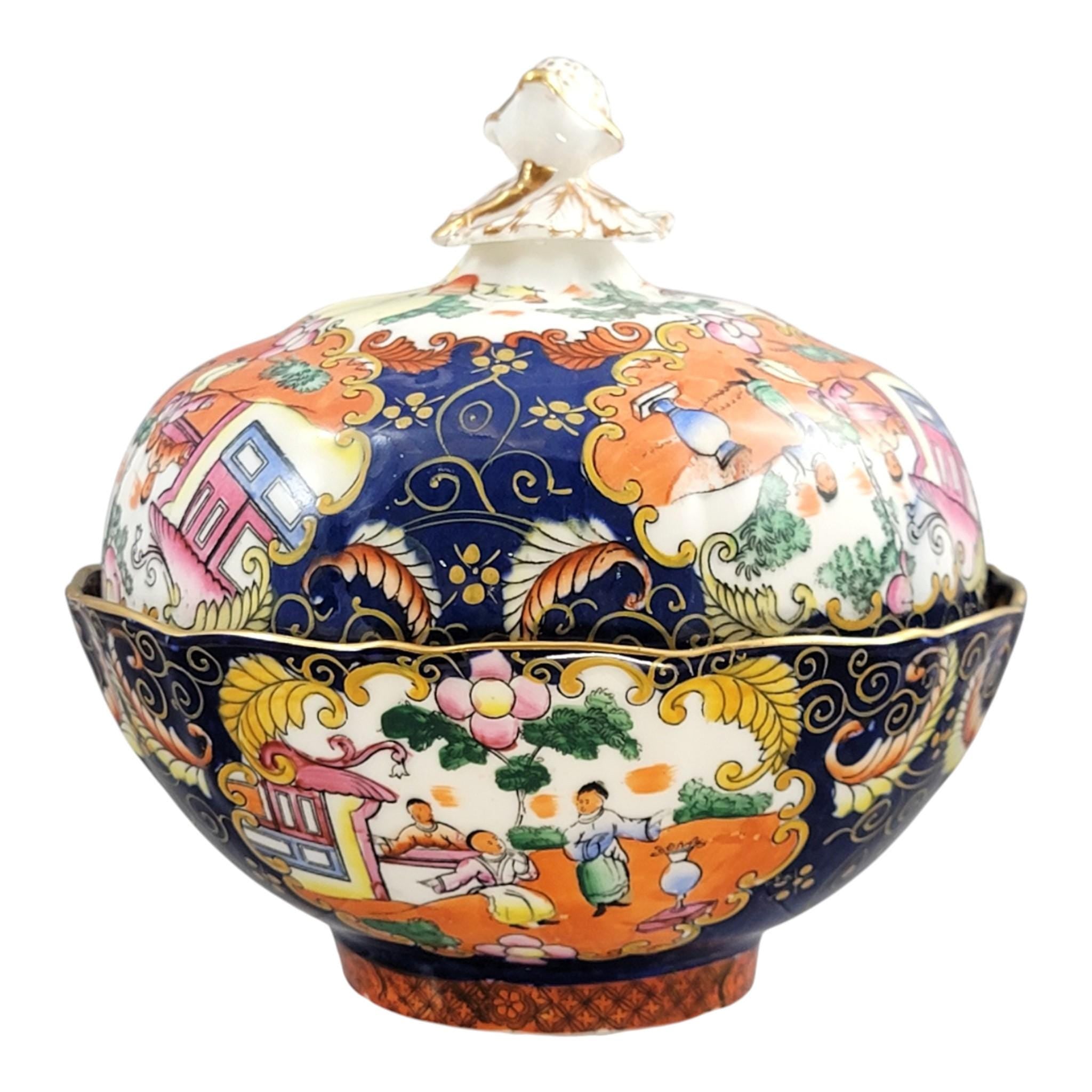 Mason’s Ironstone Covered Bowl Chinoiserie Pattern c.1820
