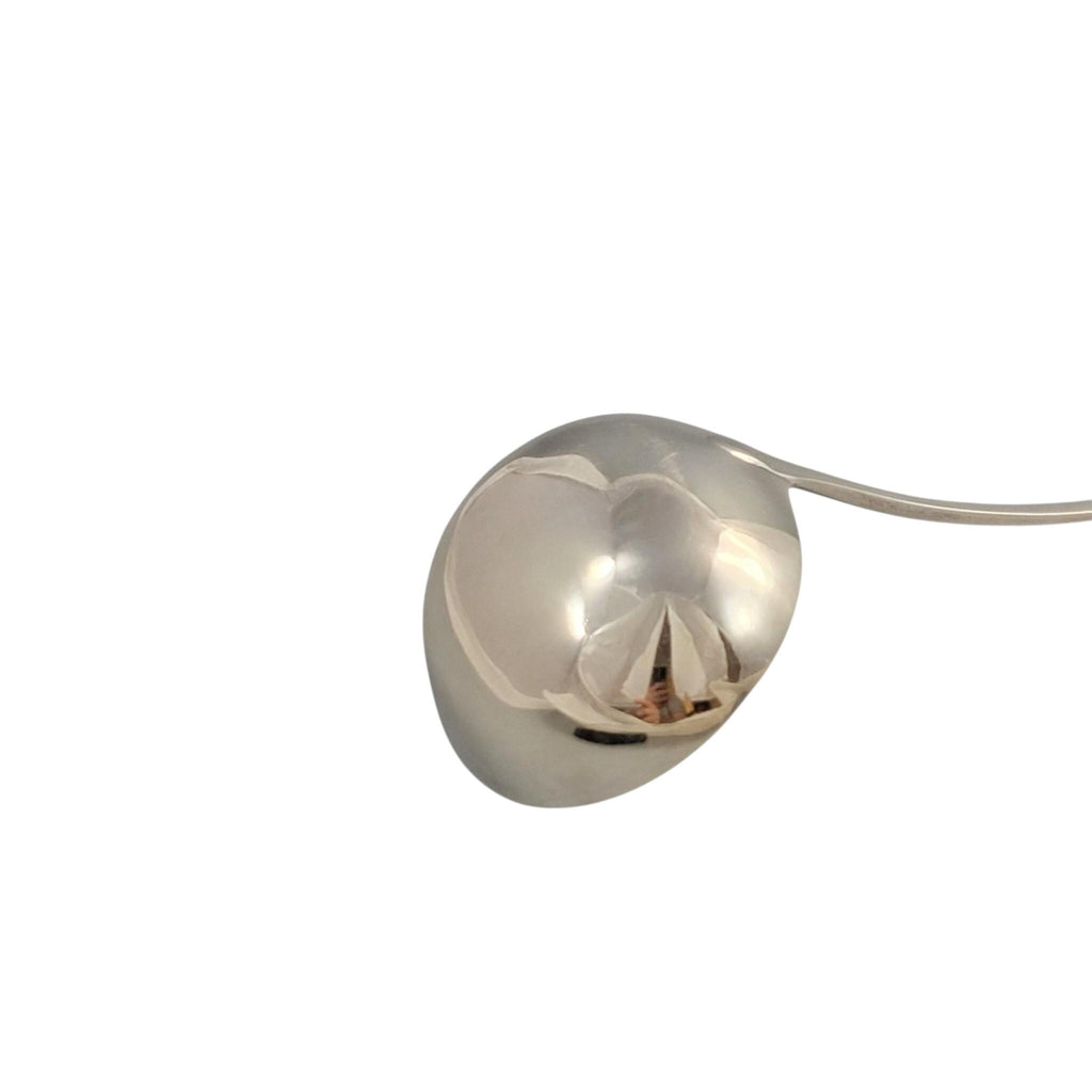 Georgian sterling silver soup ladle, Old English pattern London 1800, antique armorial silver serving spoon