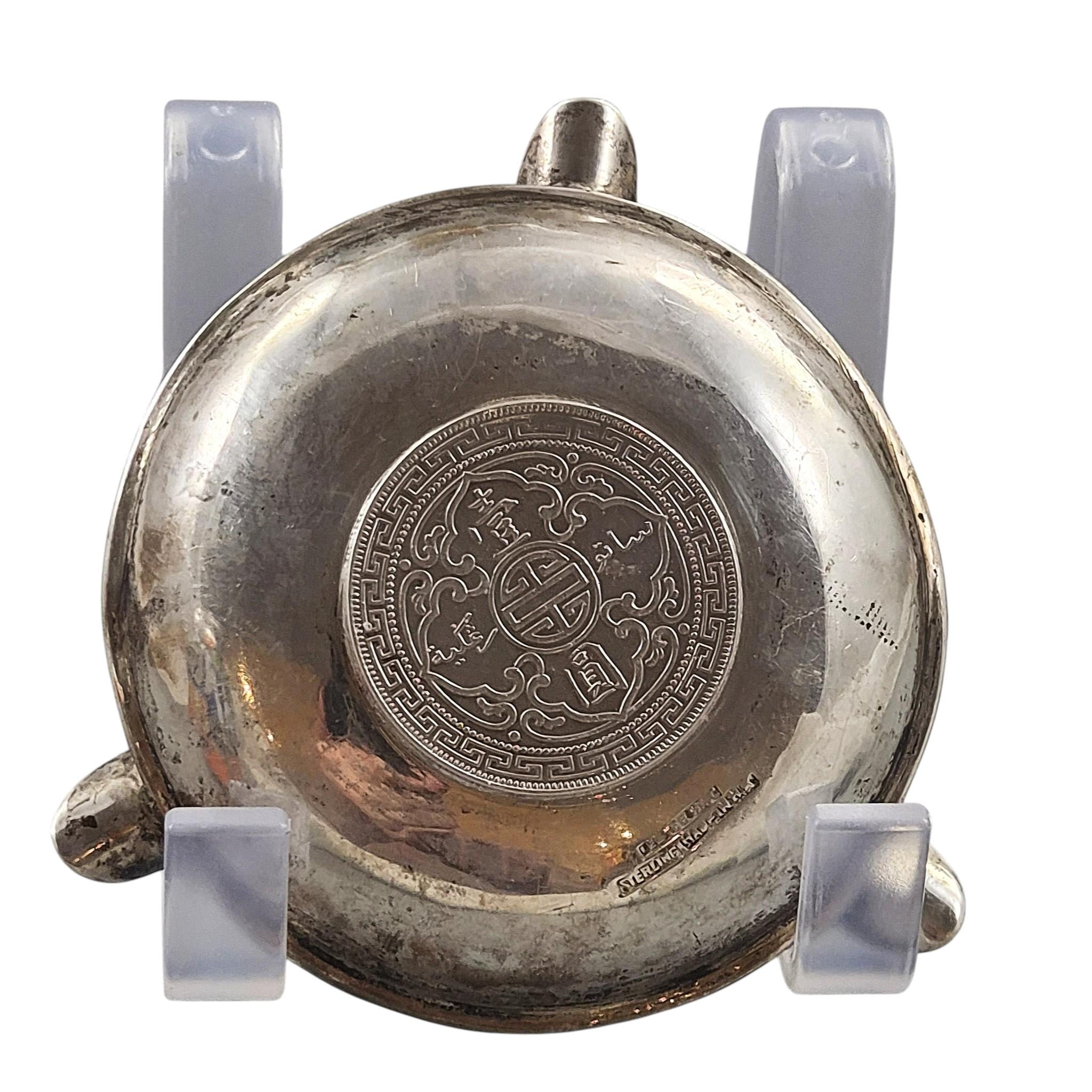 Lee Yee Hing sterling silver coin-inset ashtray with 1899 Trade Dollar, Hong Kong c.1920