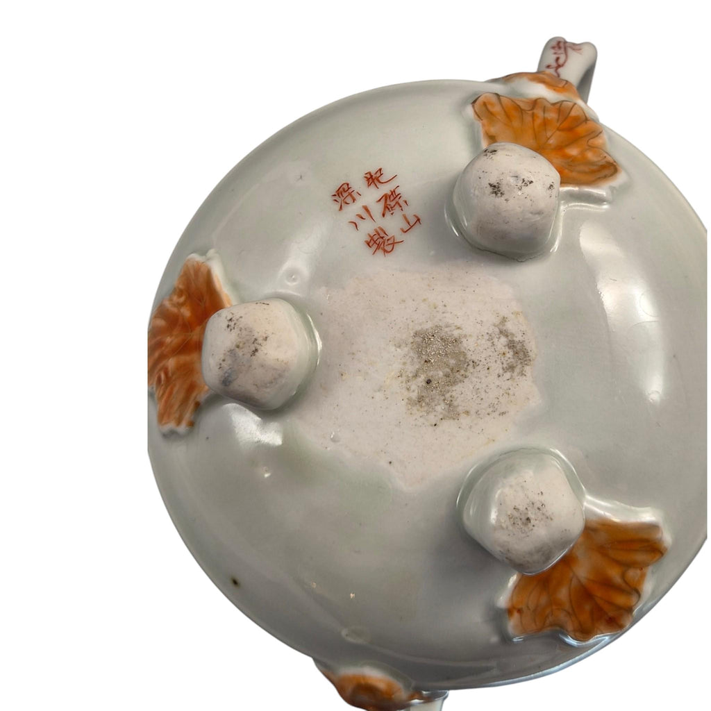 Rare Japanese Imari Sugar Bowl, Hichozan Fukagawa, Samurai Decor, c.1870–1880