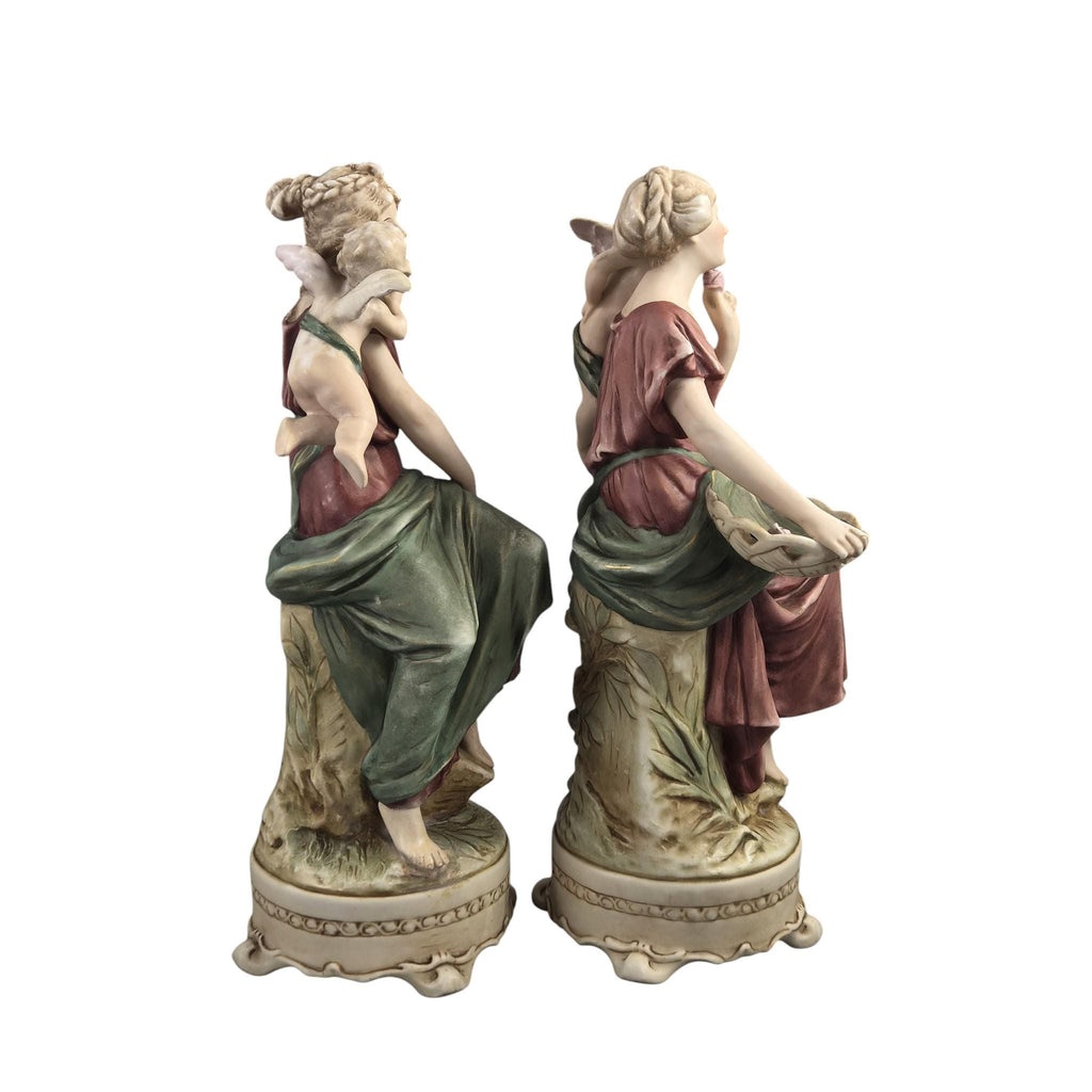 Royal Dux Art Nouveau Figures by H. Schubert, 1912