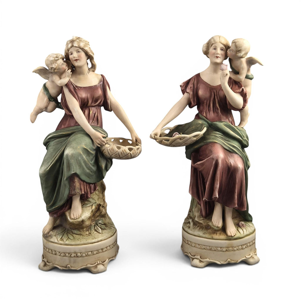 Royal Dux Art Nouveau Figures by H. Schubert, 1912