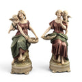 Royal Dux Art Nouveau Figures by H. Schubert, 1912