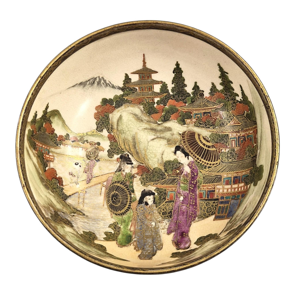 Fine Meiji Japanese Satsuma Bowl Signed Gyokkō, c. 1890–1910