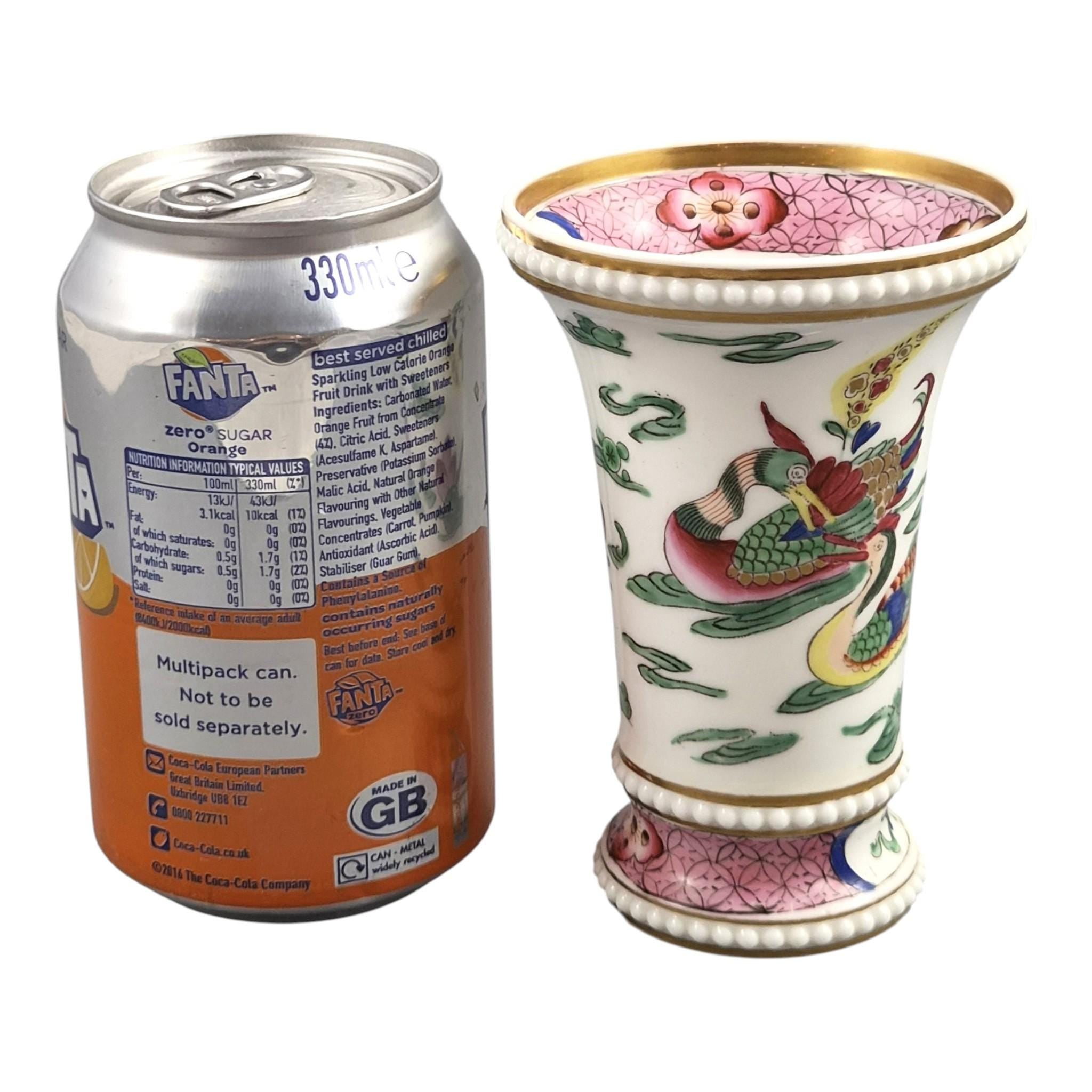 Rare Spode Regency Spill Vase with Mandarin Ducks, circa 1820–1825