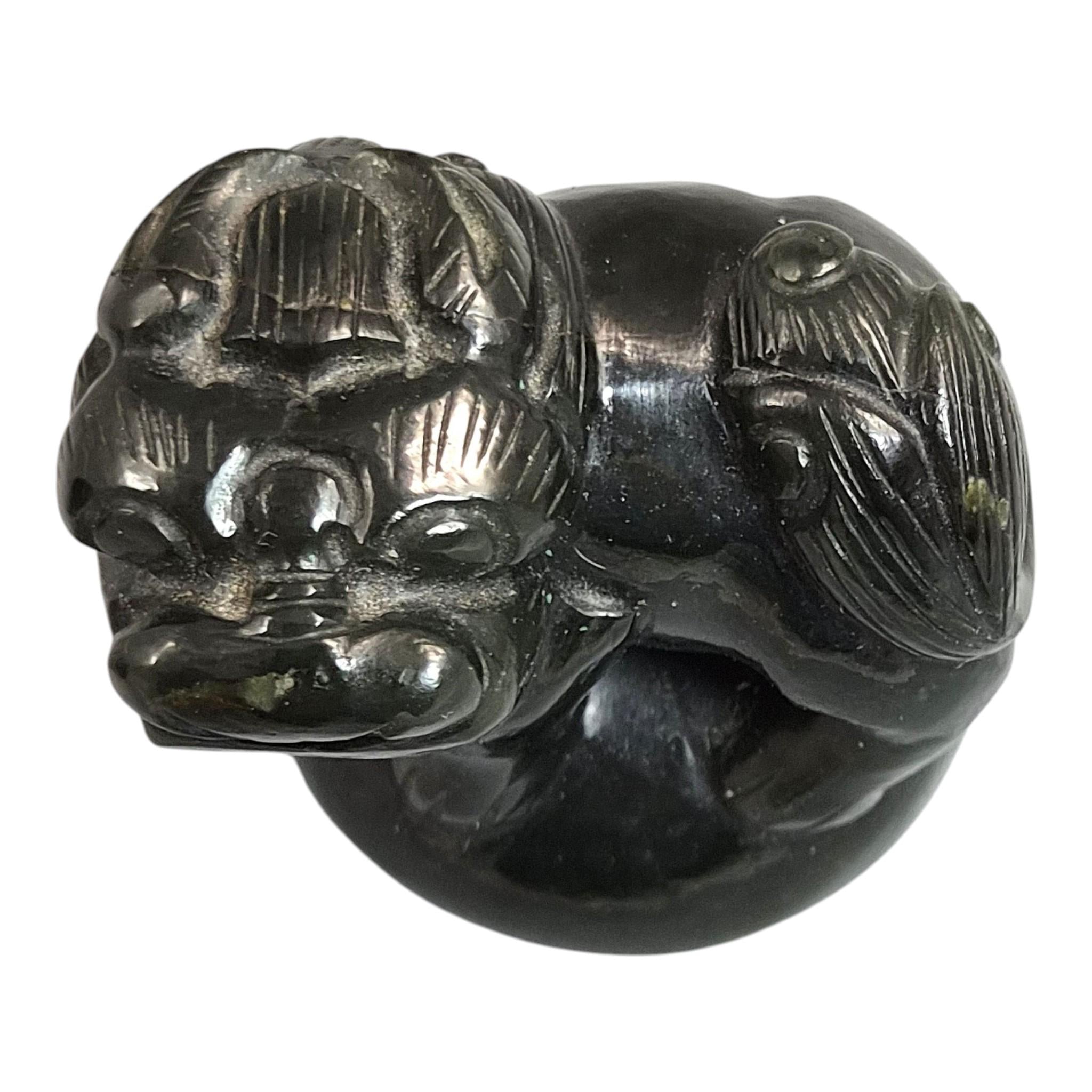 Antique Chinese Jade Tripod Incense Burner with Foo Dog Cover, c. 1900–1920
