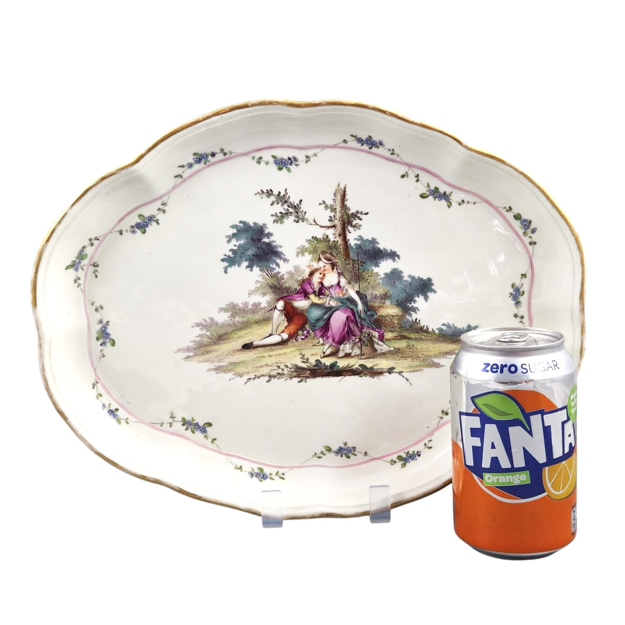 18th Century Marseille Porcelain Tray Attributed to Joseph-Gaspard Robert