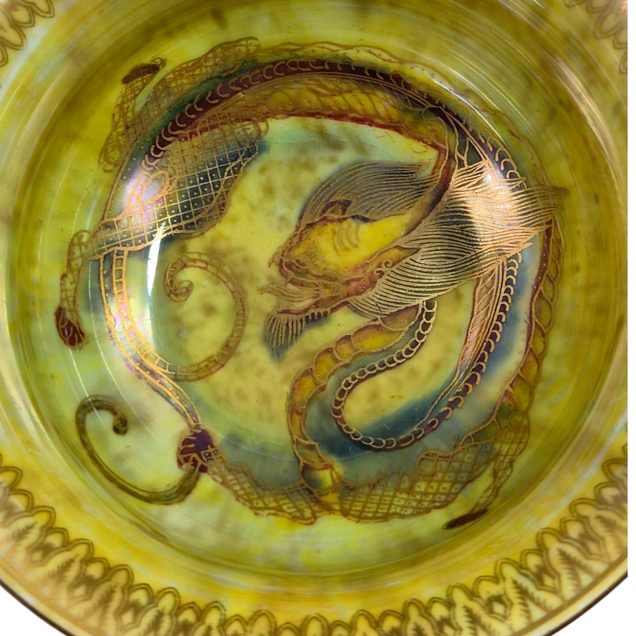 Rare Wedgwood Fairyland Lustre dragon bowl Z4828 by Daisy Makeig-Jones c.1915