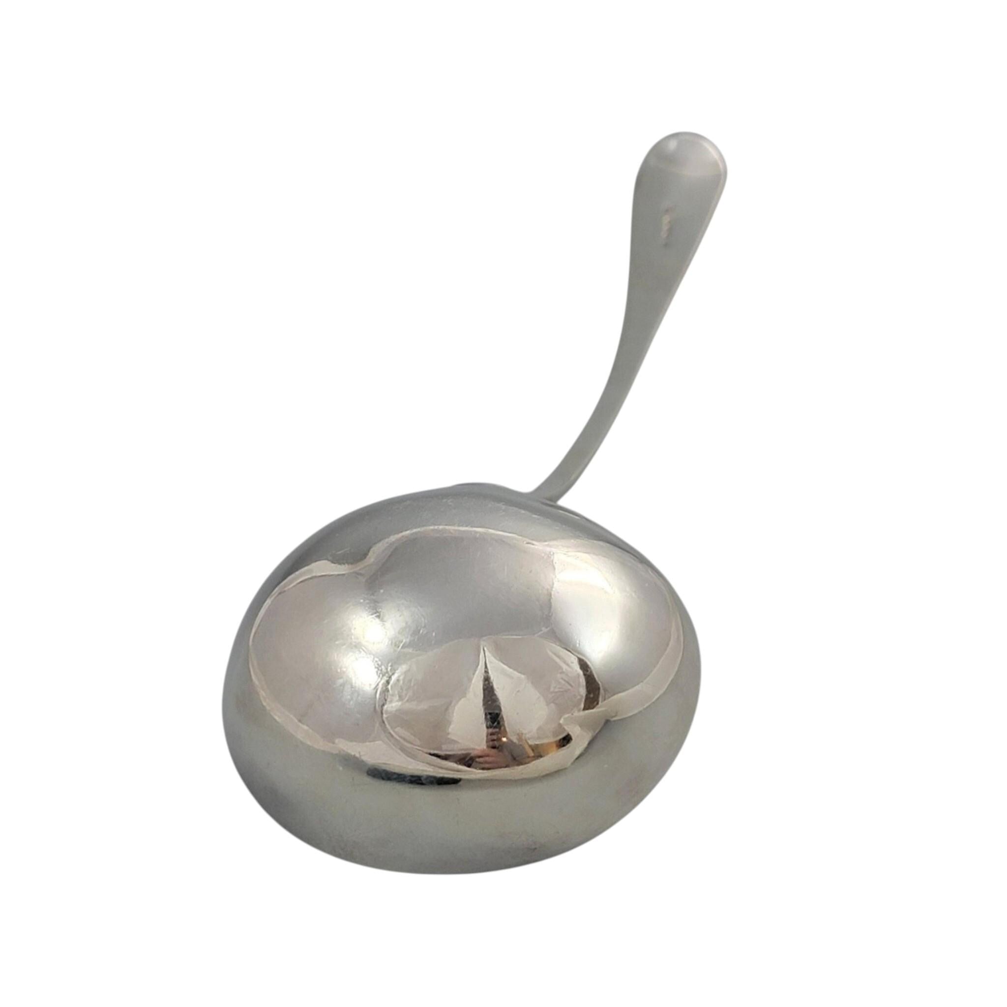 Georgian sterling silver soup ladle, Old English pattern London 1800, antique armorial silver serving spoon