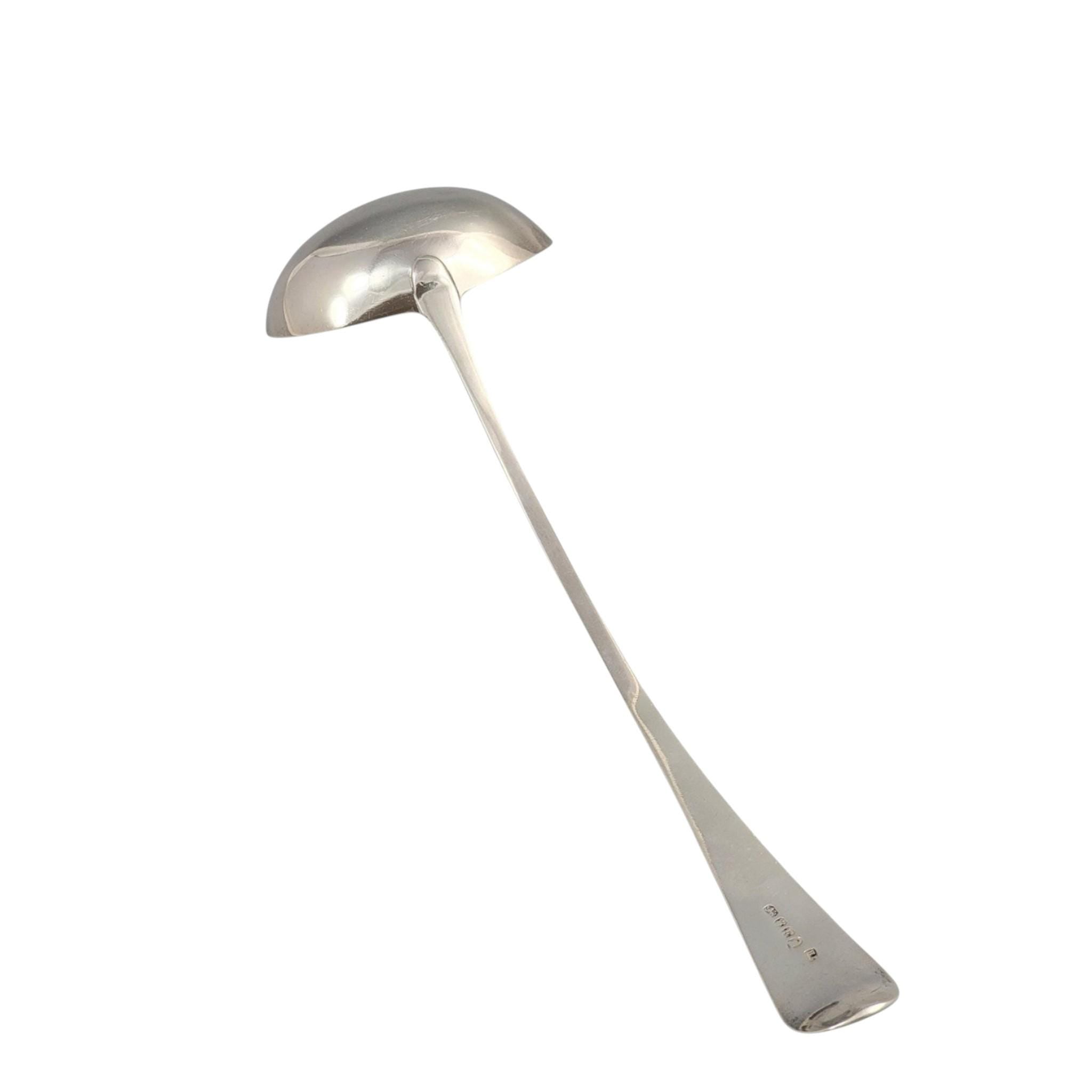 Georgian sterling silver soup ladle, Old English pattern London 1800, antique armorial silver serving spoon