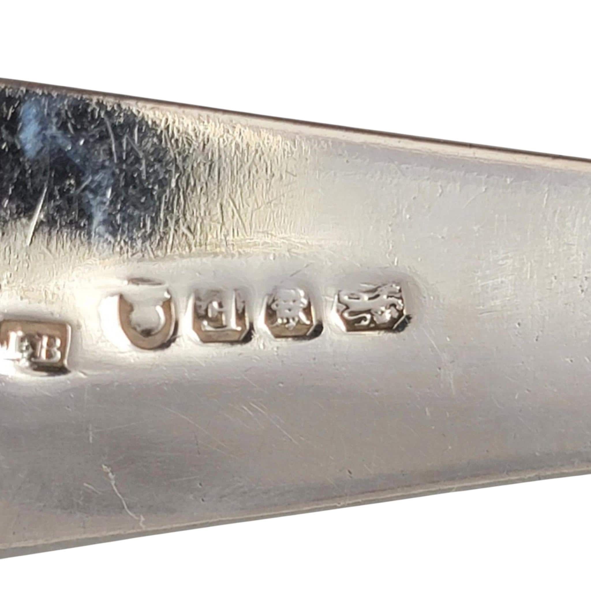 Georgian sterling silver soup ladle, Old English pattern London 1800, antique armorial silver serving spoon