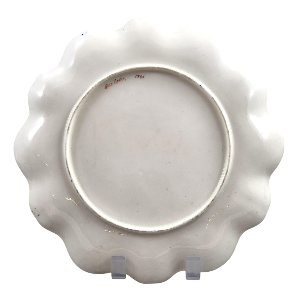 Rare Aynsley named view cabinet plates by J J Birbeck, set of four Victorian cobalt and gilt landscape plates c.1888