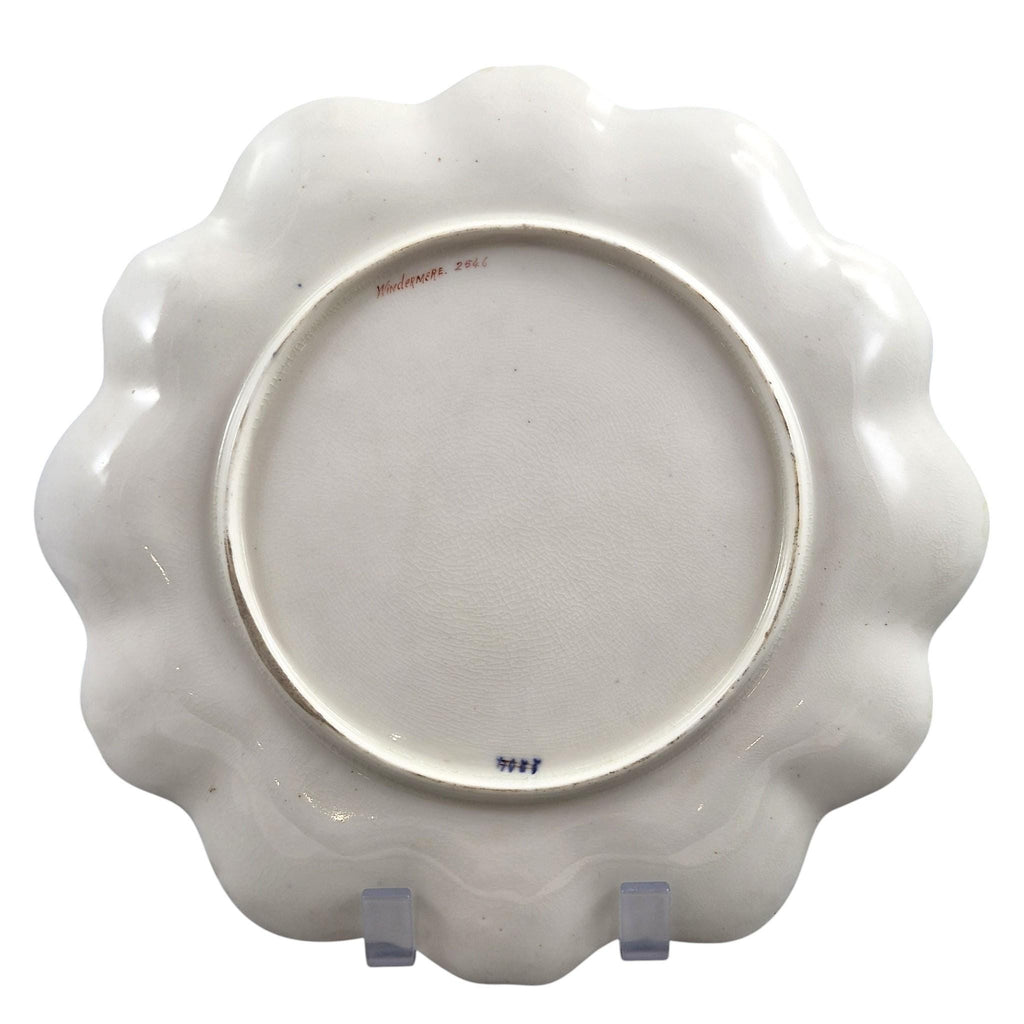 Rare Aynsley named view cabinet plates by J J Birbeck, set of four Victorian cobalt and gilt landscape plates c.1888