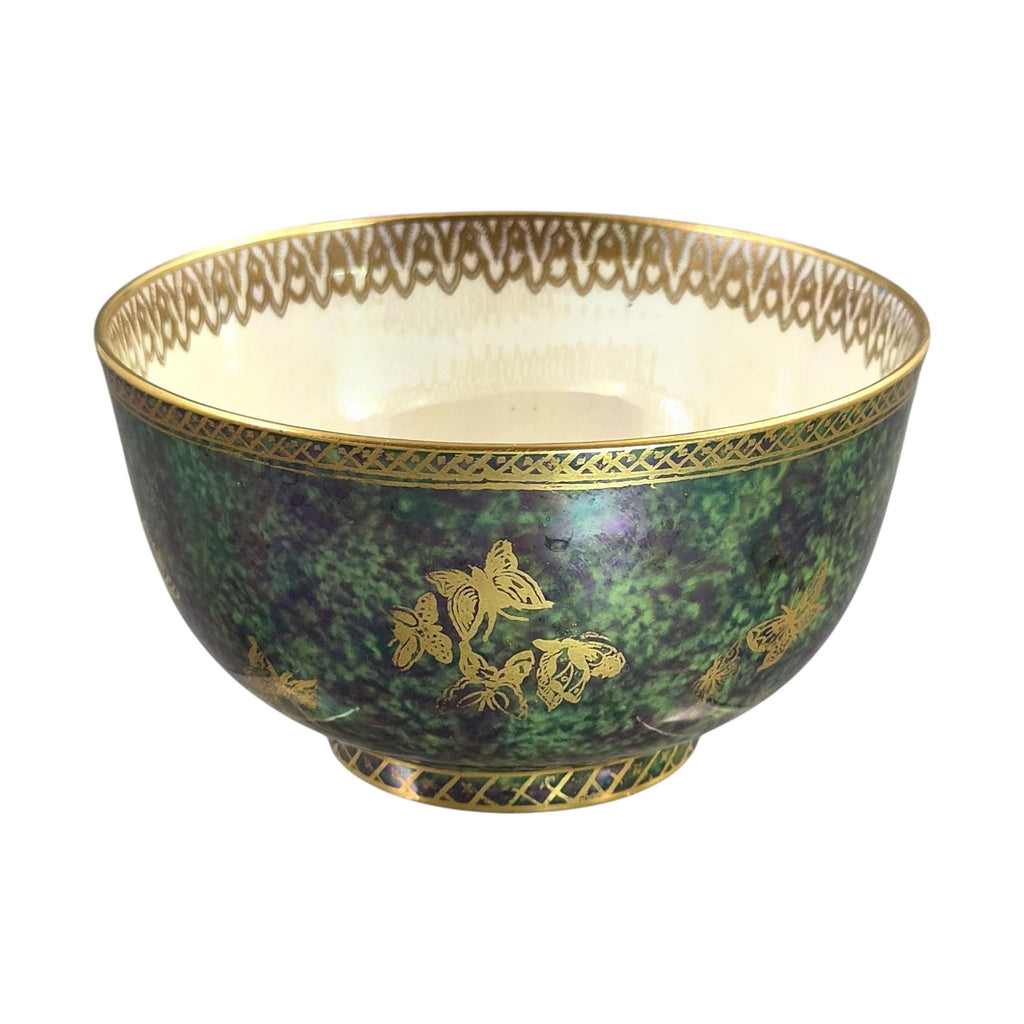 Daisy Makeig-Jones Wedgwood Fairyland Lustre green butterfly bowl c.1920