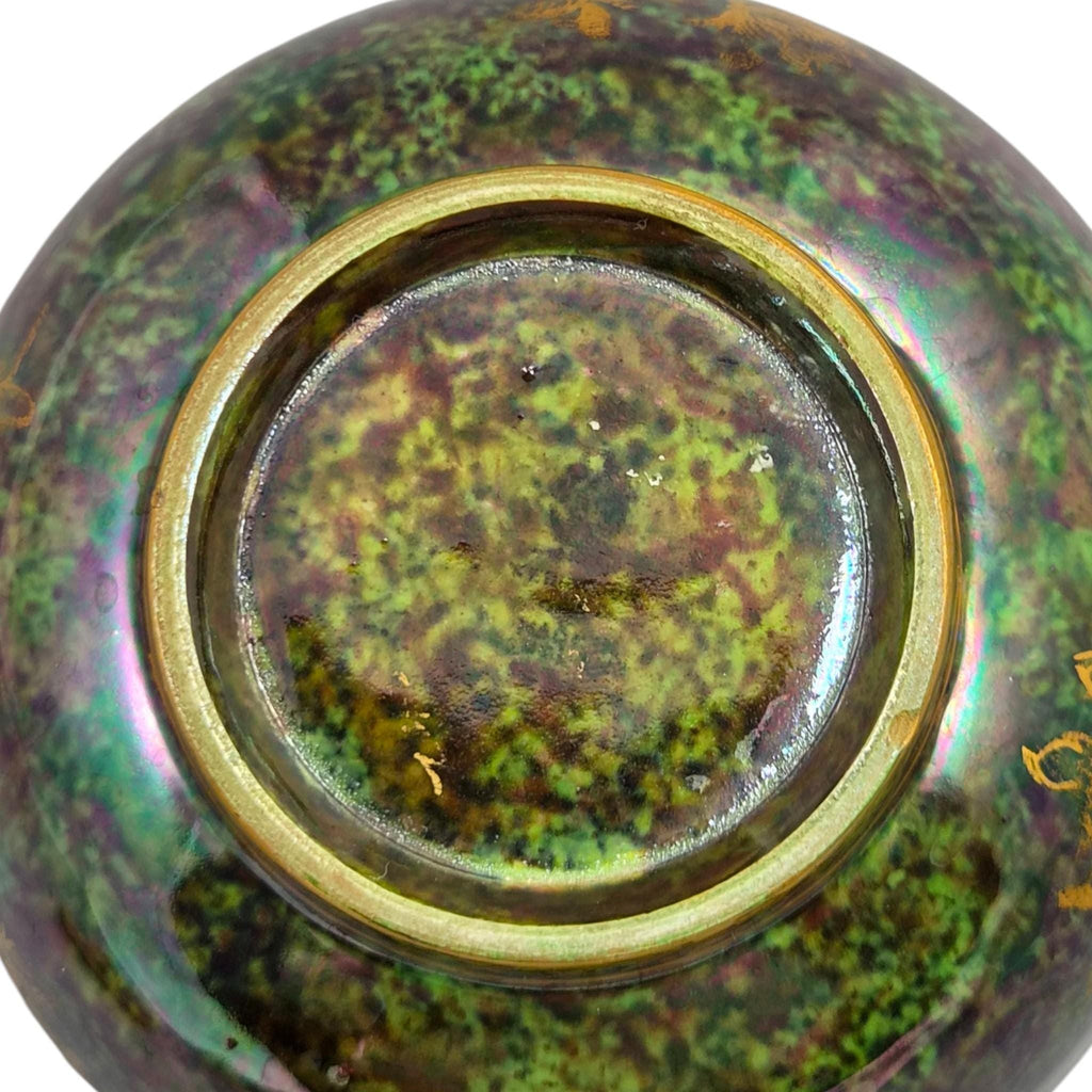 Daisy Makeig-Jones Wedgwood Fairyland Lustre green butterfly bowl c.1920