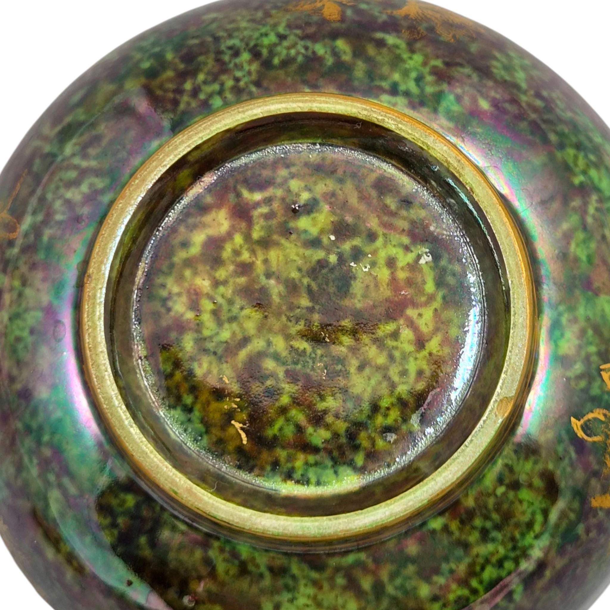Daisy Makeig-Jones Wedgwood Fairyland Lustre green butterfly bowl c.1920