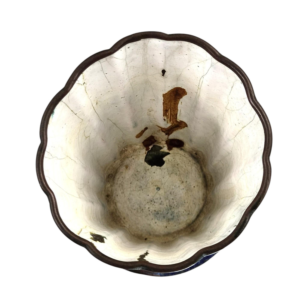 Chinese Canton enamel on copper vessel, Qing dynasty, famille rose, late 18th century