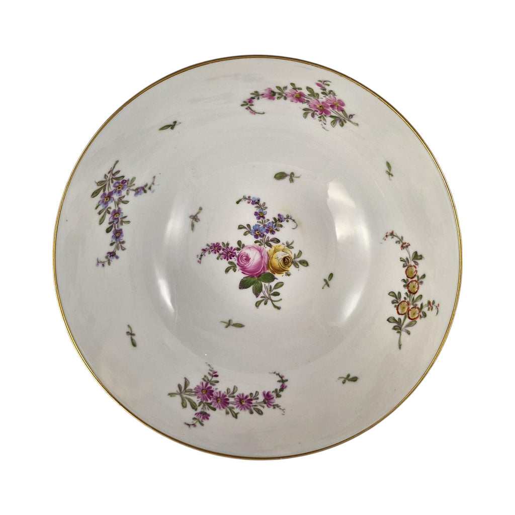 Samson Paris Chelsea Derby style cobalt blue porcelain footed bowl, late 19th century
