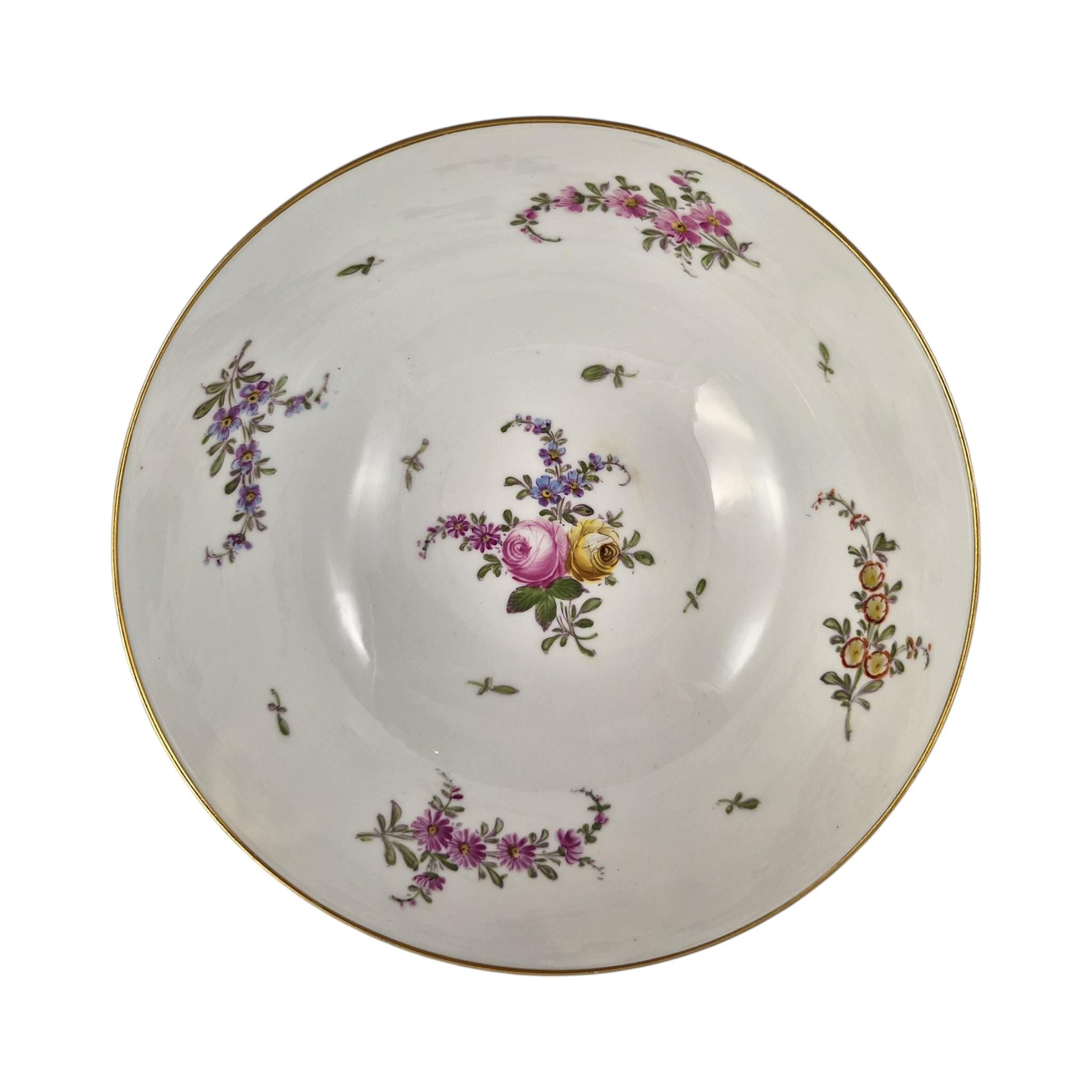 Samson Paris Chelsea Derby style cobalt blue porcelain footed bowl, late 19th century