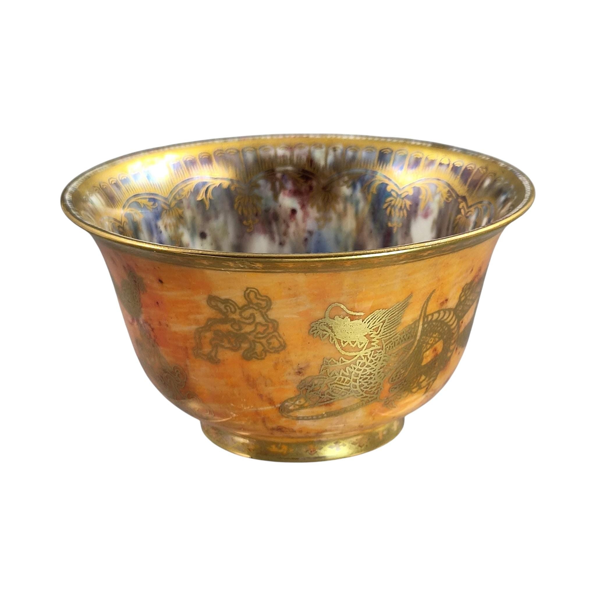 Wedgwood Fairyland Lustre bowl Z4825 by Daisy Makeig-Jones, dragon design York Cup shape c.1915