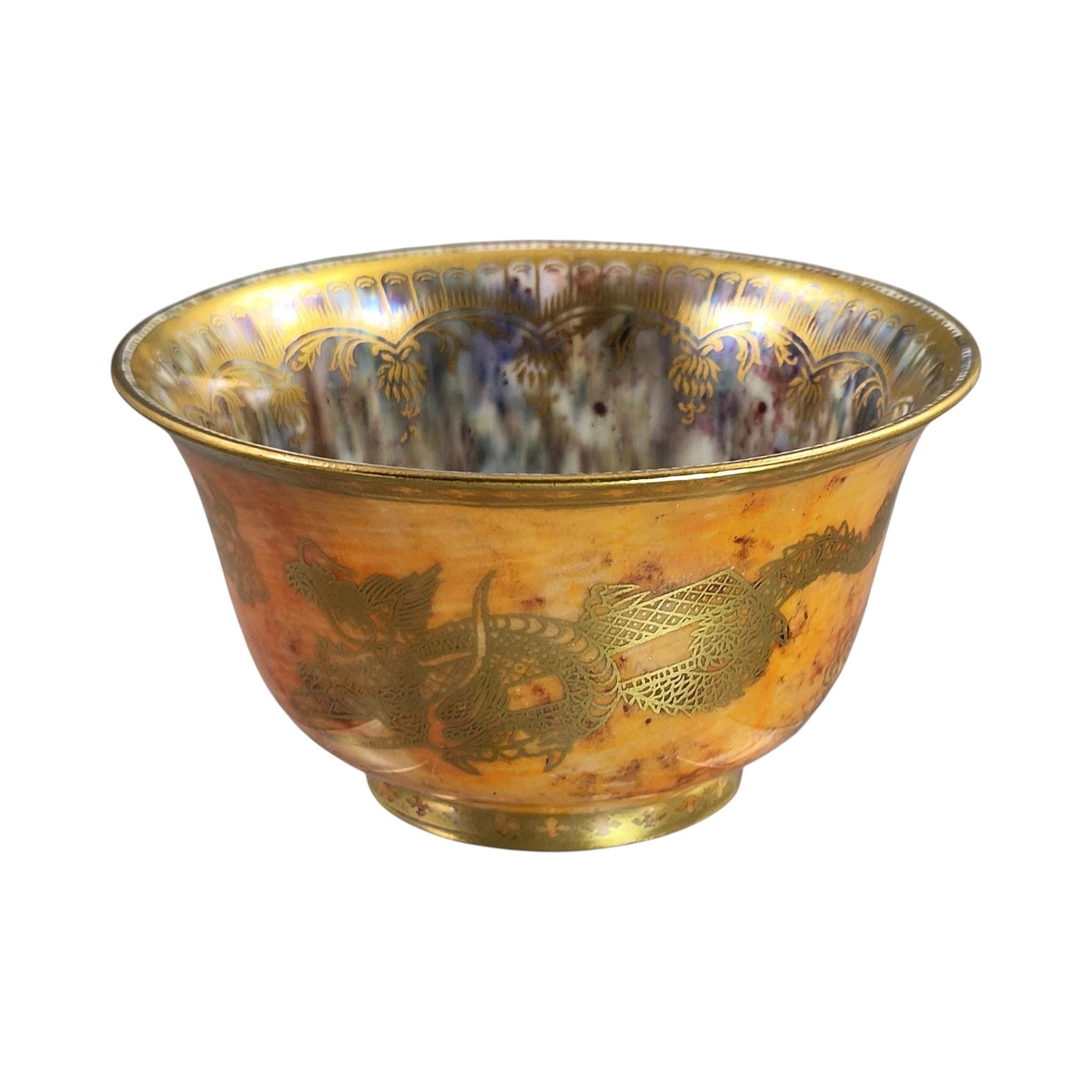 Wedgwood Fairyland Lustre bowl Z4825 by Daisy Makeig-Jones, dragon design York Cup shape c.1915