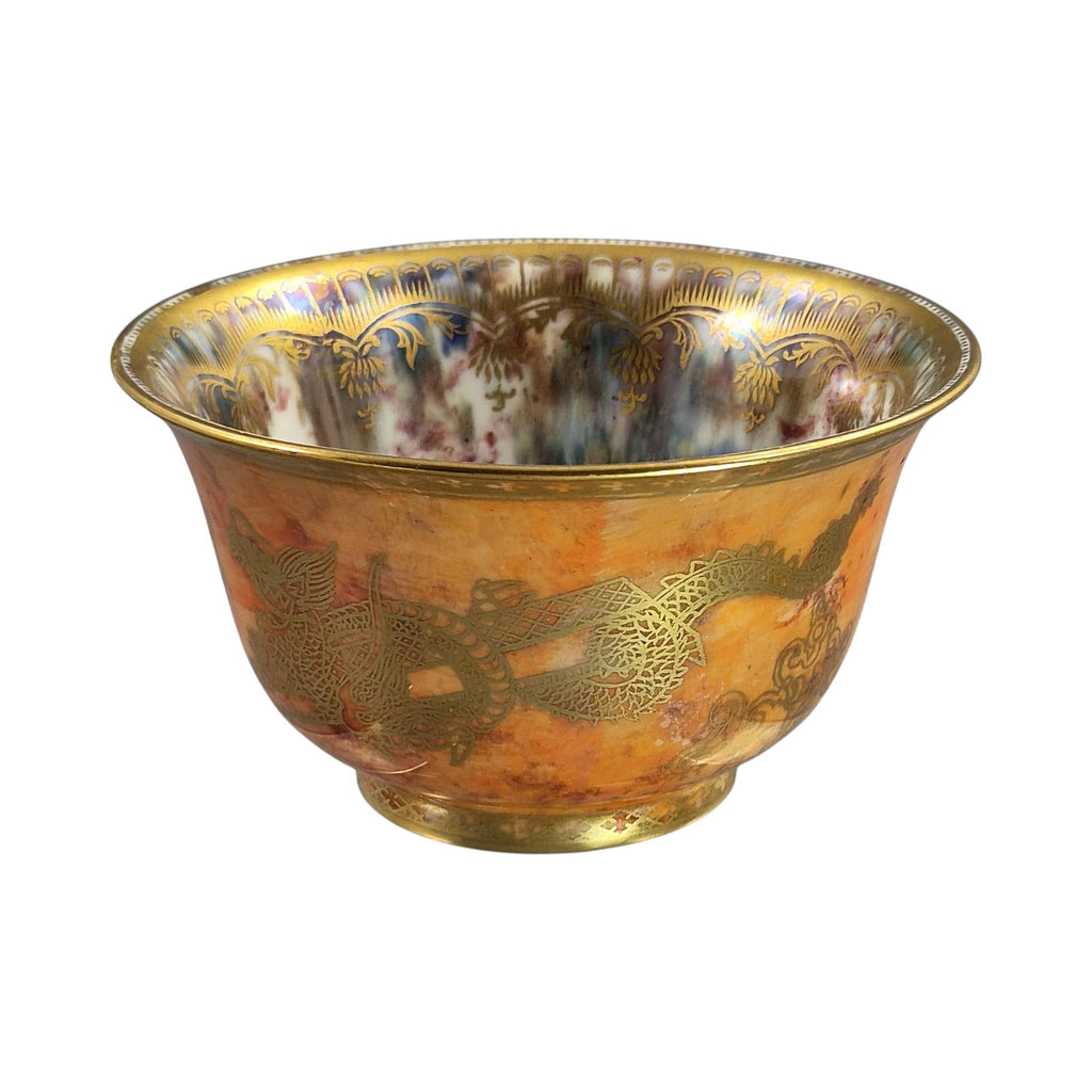 Wedgwood Fairyland Lustre bowl Z4825 by Daisy Makeig-Jones, dragon design York Cup shape c.1915
