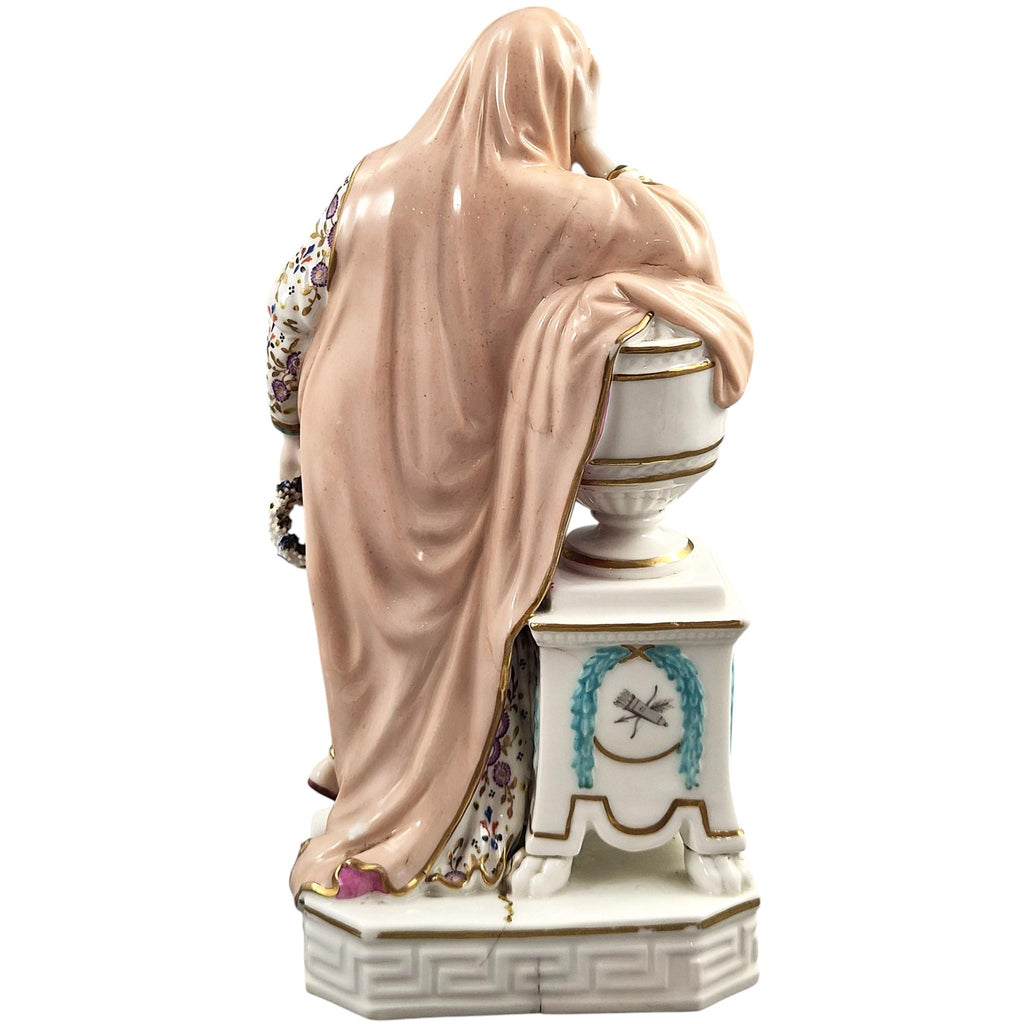 Rare Derby porcelain figure of Andromache weeping over Hector’s ashes, model 100, c.1778