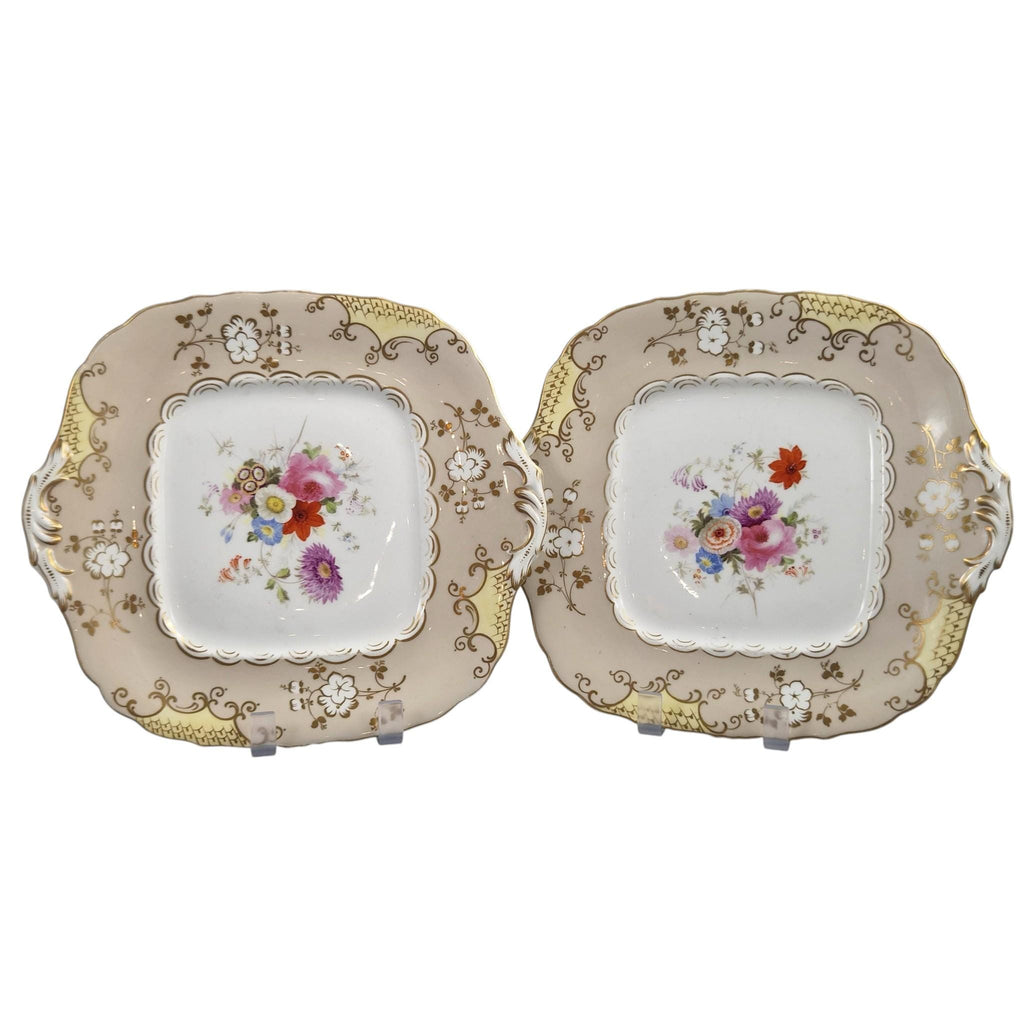 Coalport Rococo Revival dessert dishes attributed to Jabez Aston, c.1835–1845