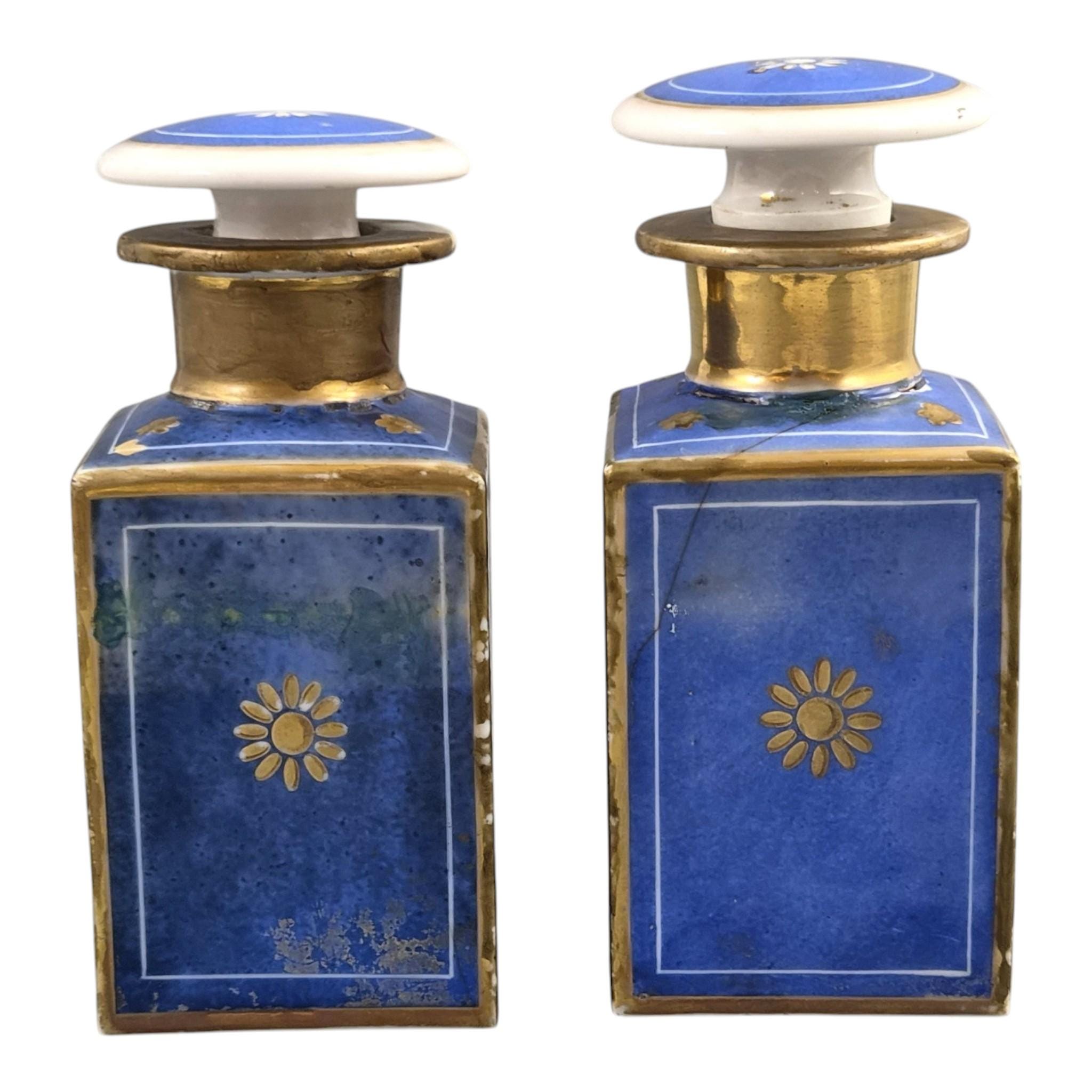 Jacob Petit Bleu de Roi Porcelain Perfume Bottles, c.1835-1845