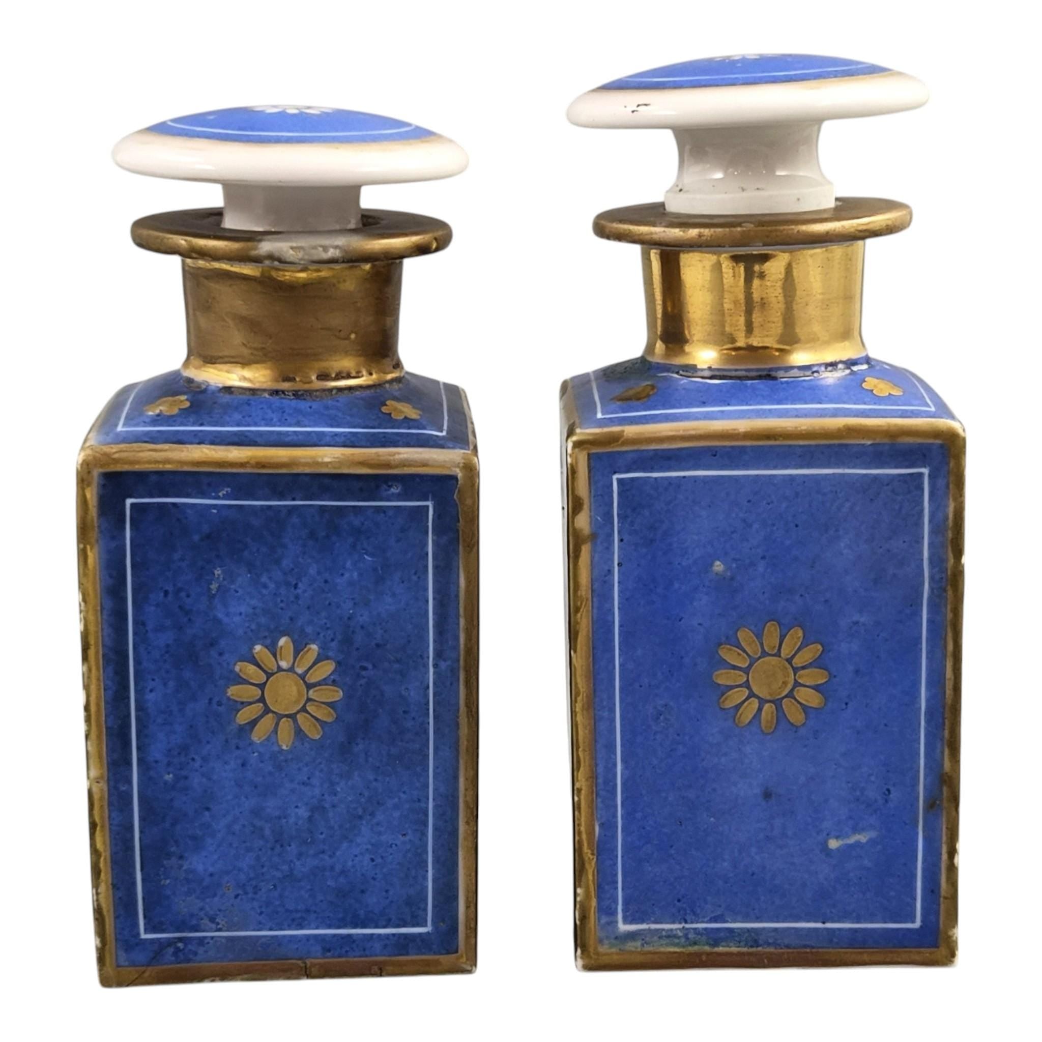 Jacob Petit Bleu de Roi Porcelain Perfume Bottles, c.1835-1845