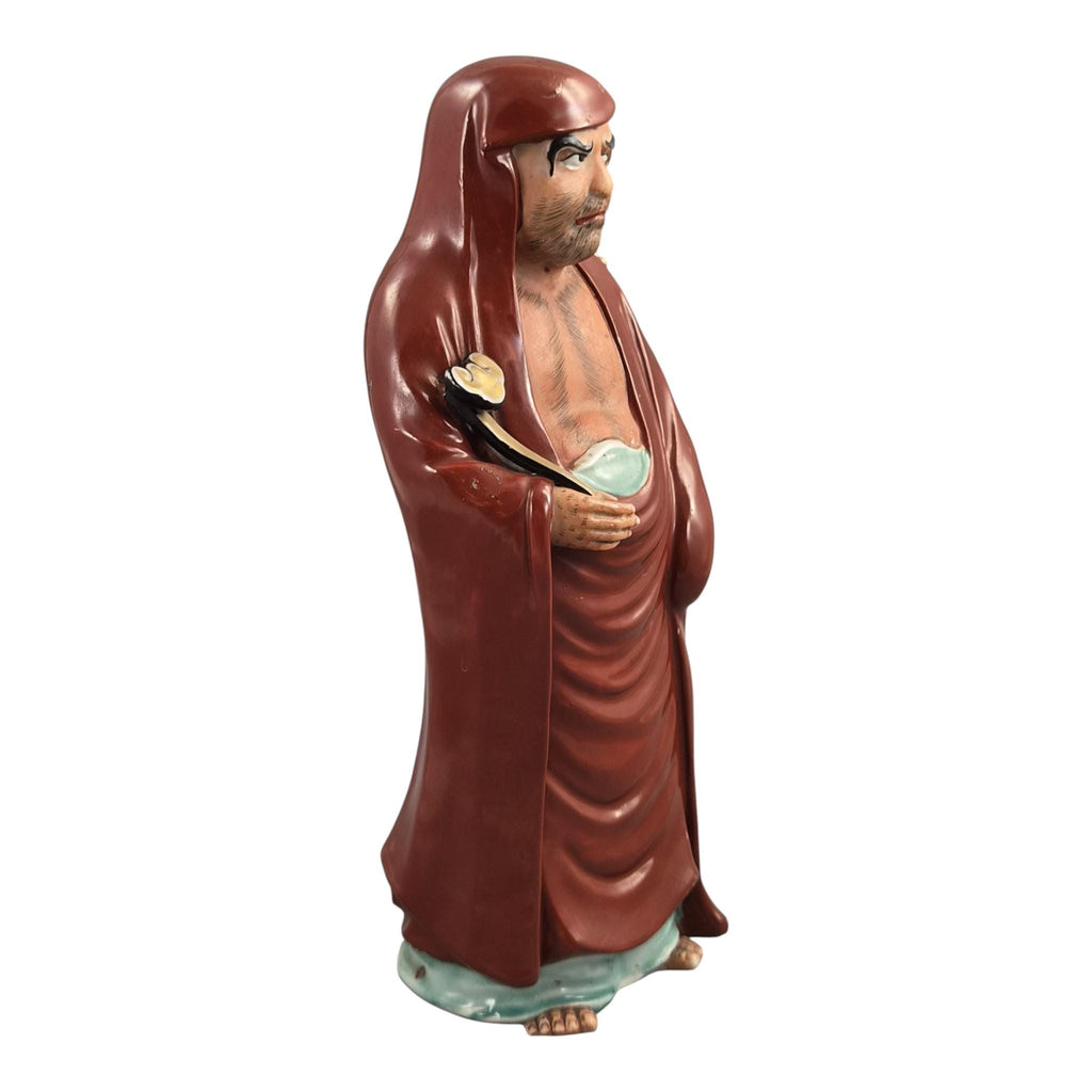 Japanese Kutani Daruma Okimono Porcelain Figure of Bodhidharma