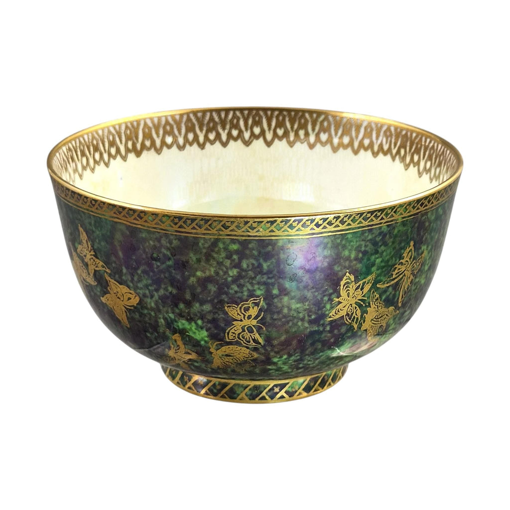 Daisy Makeig-Jones Wedgwood Fairyland Lustre green butterfly bowl c.1920